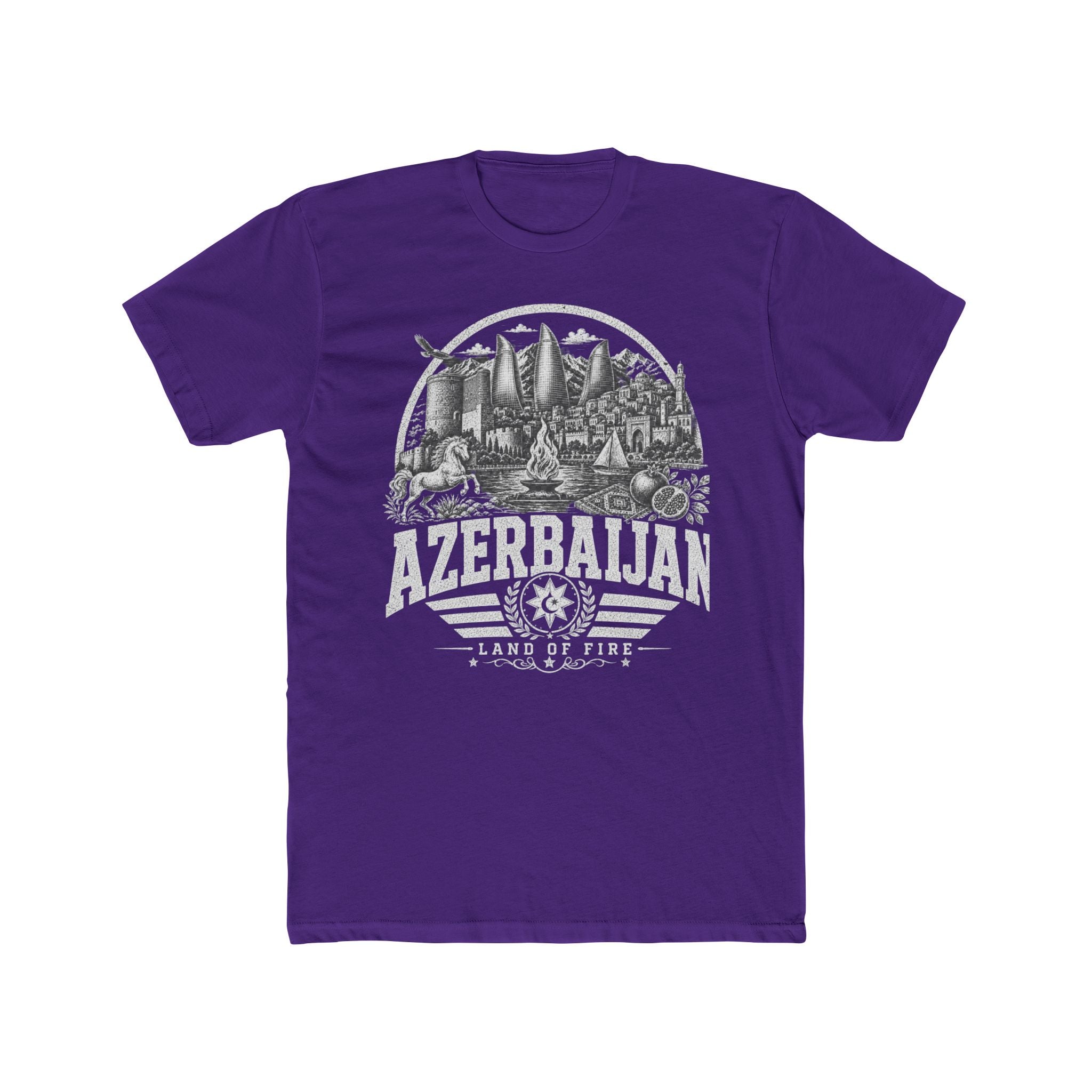 Azerbaijan vintage landmarks men's tee — iconic landmark design | Nameshi Destinations (view 13)