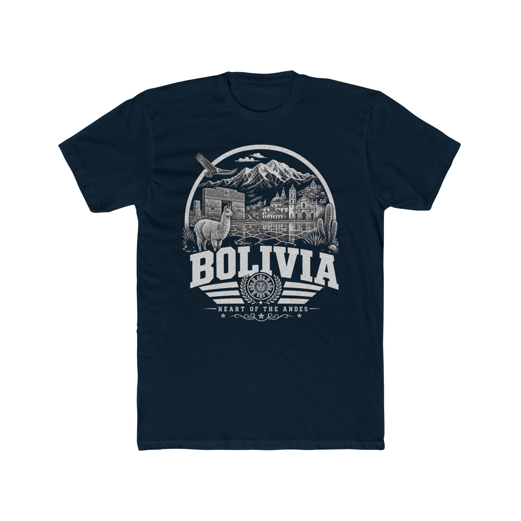 Bolivia vintage landmarks men's tee — iconic landmark design | Nameshi Destinations (view 12)