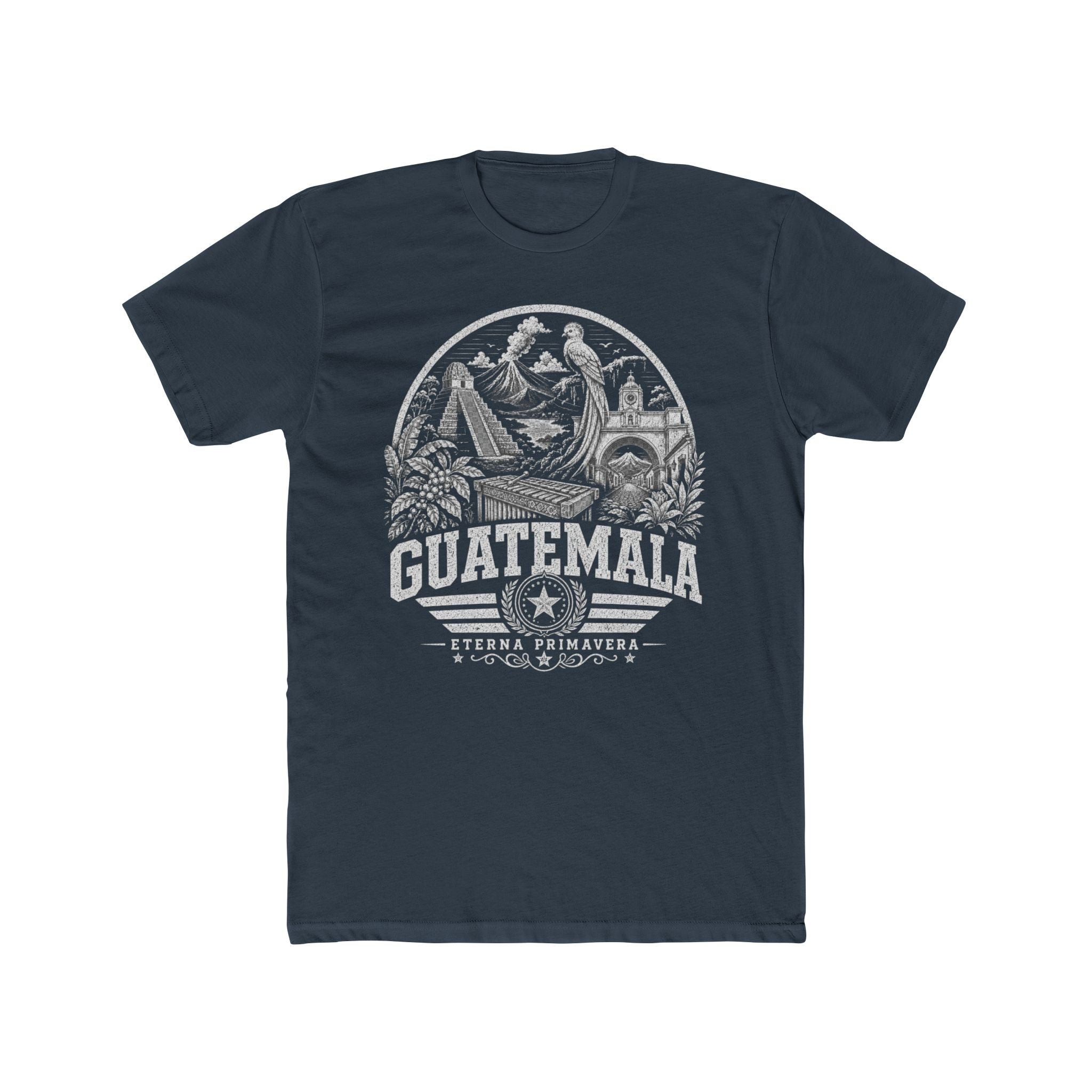 Guatemala vintage landmarks men's tee — iconic landmark design | Nameshi Destinations (view 8)