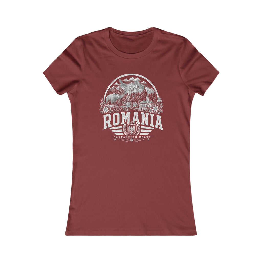 Romania vintage landmarks women's tee — iconic landmark design | Nameshi Destinations (view 15)