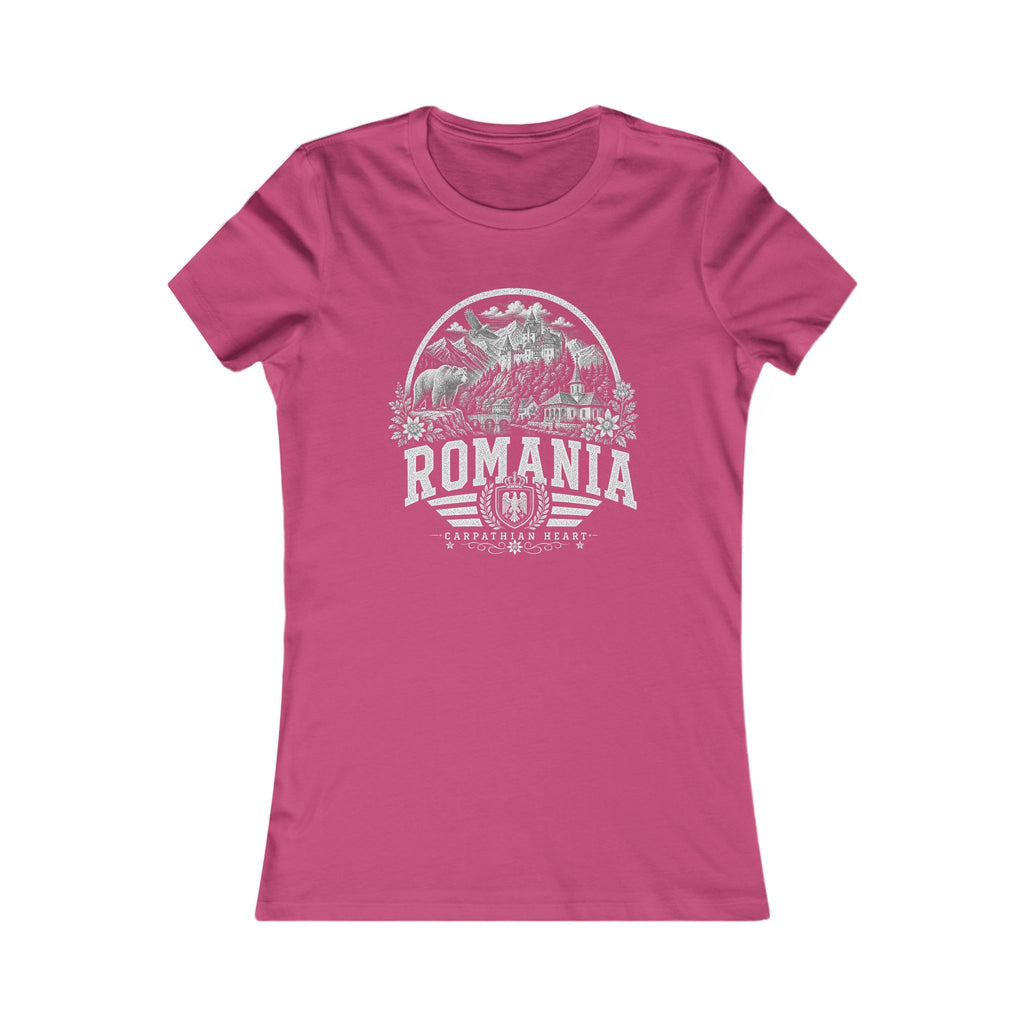 Romania vintage landmarks women's tee — iconic landmark design | Nameshi Destinations (view 16)