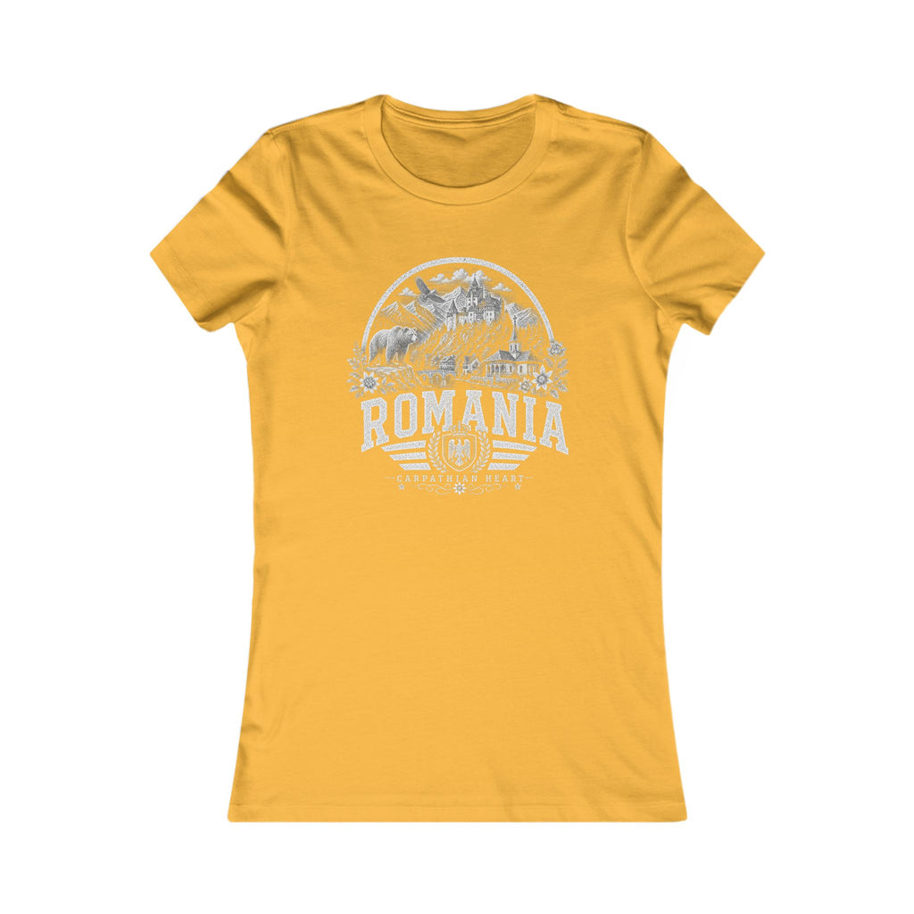 Romania vintage landmarks women's tee — iconic landmark design | Nameshi Destinations (view 8)