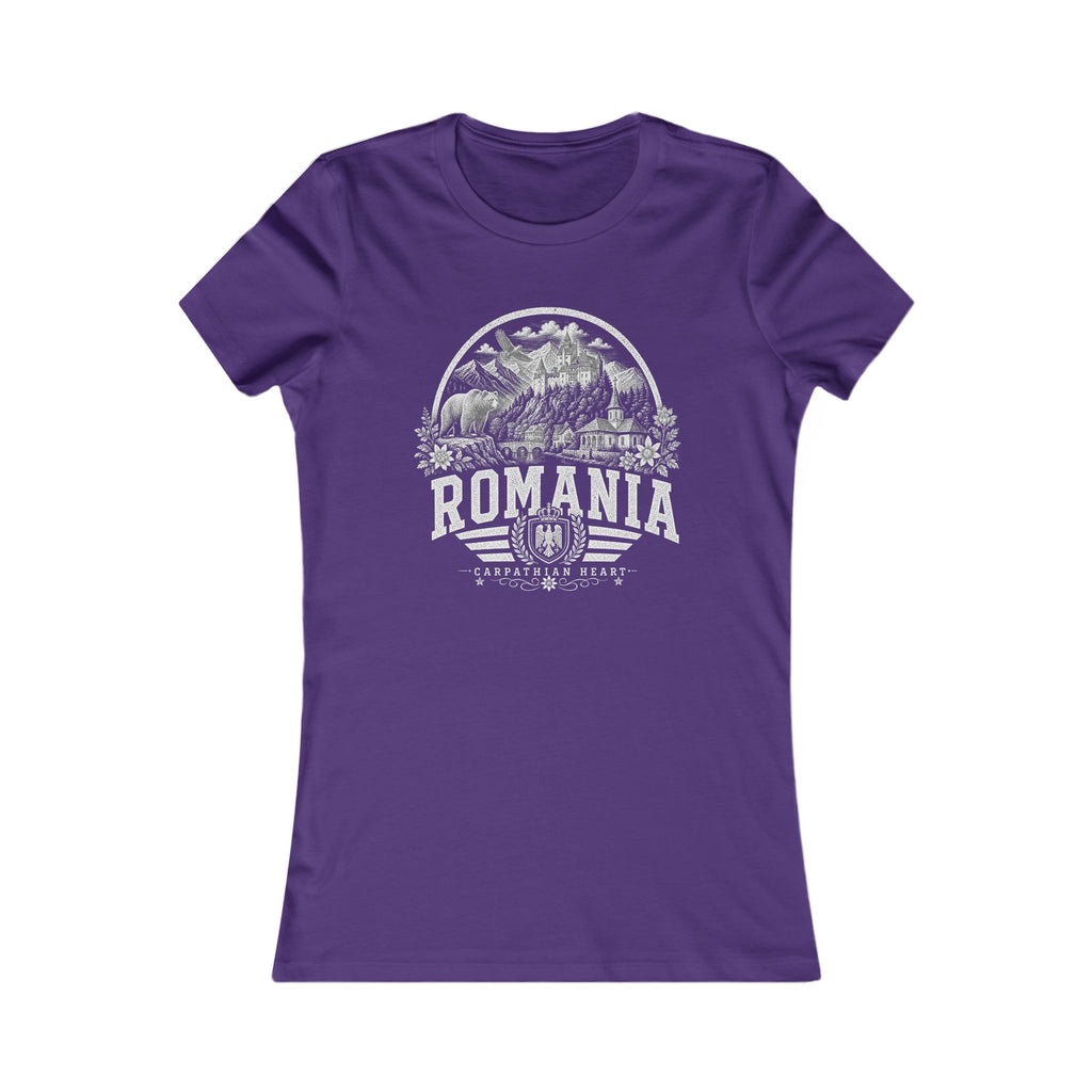 Romania vintage landmarks women's tee — iconic landmark design | Nameshi Destinations (view 6)