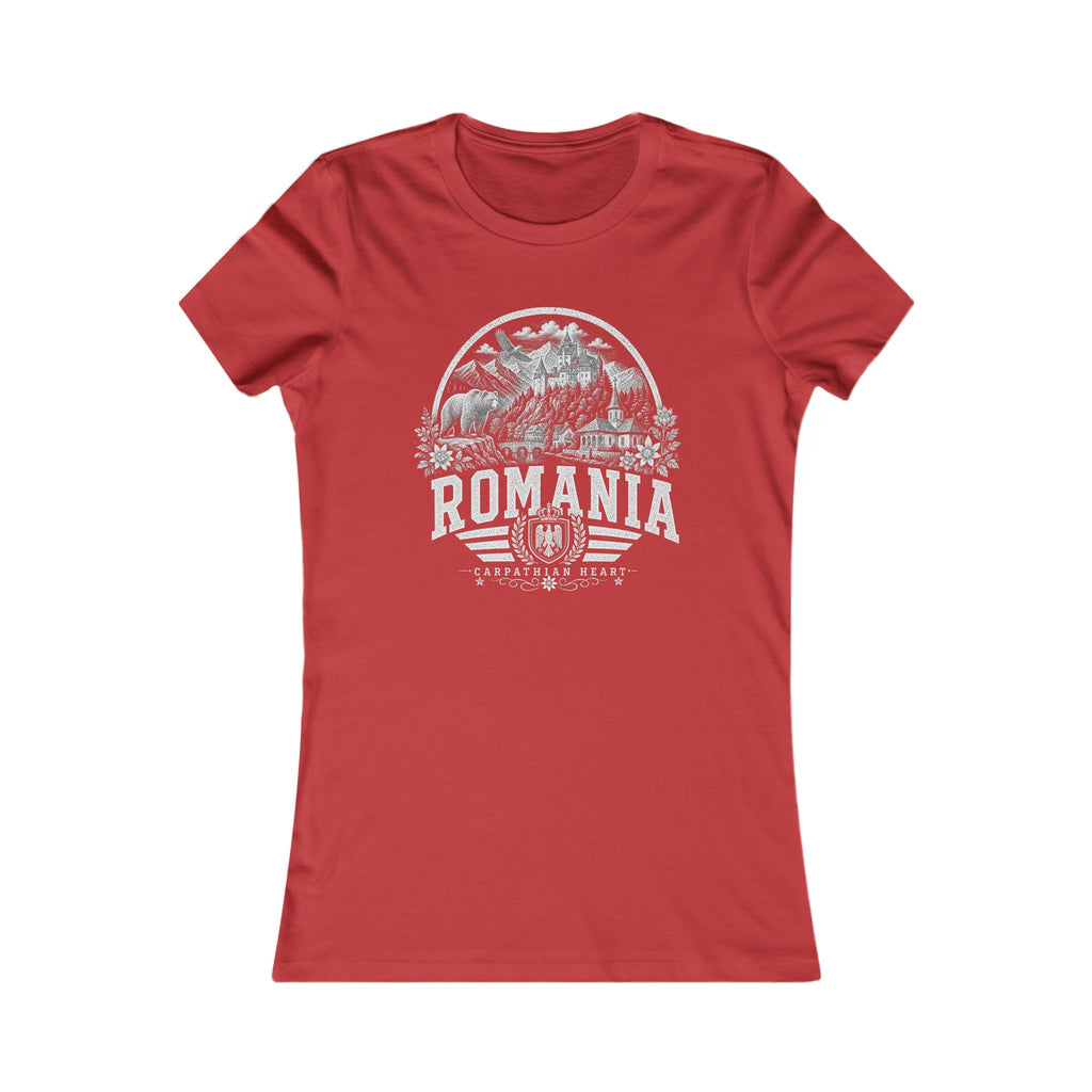 Romania vintage landmarks women's tee — iconic landmark design | Nameshi Destinations (view 9)