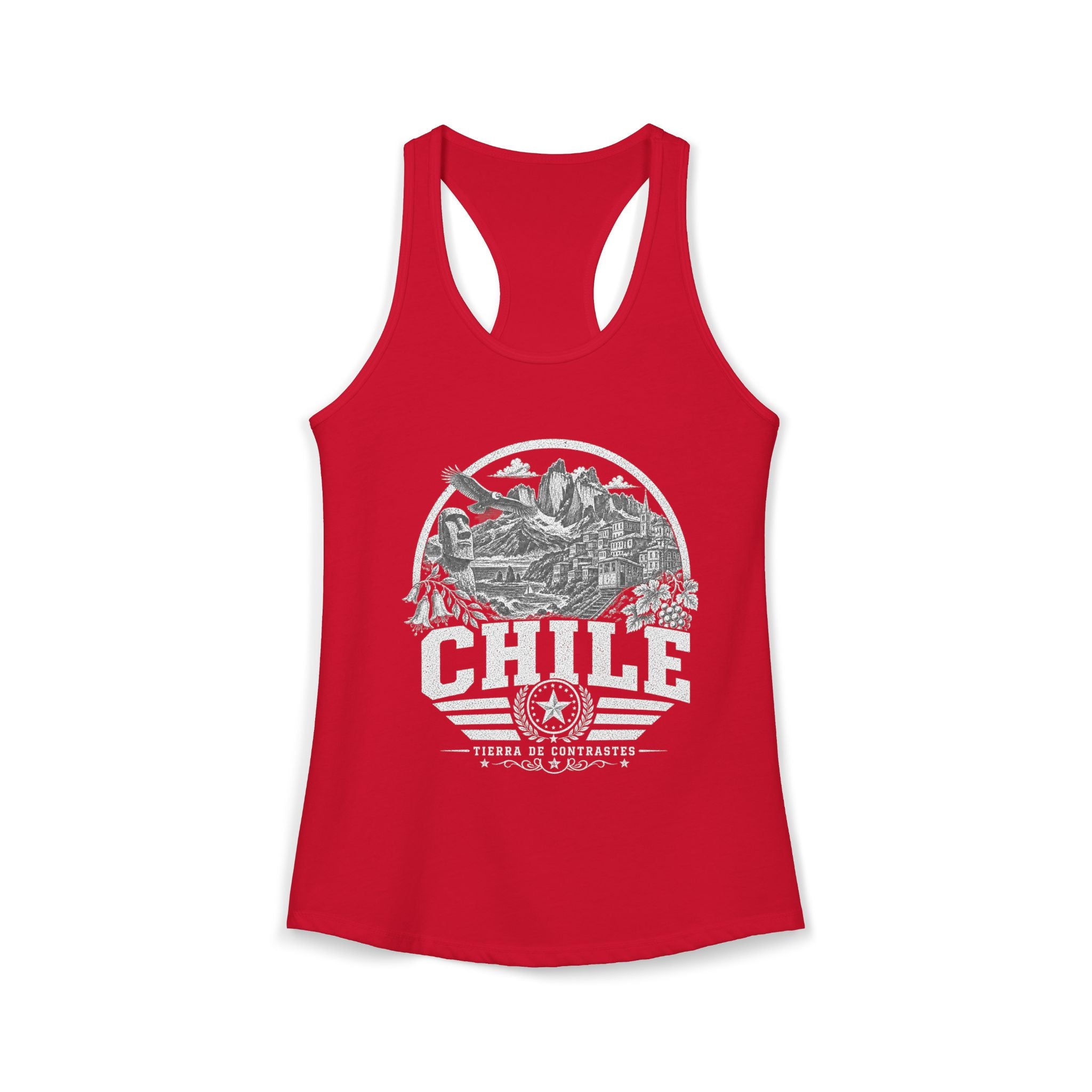 Chile vintage landmarks tank top — iconic landmark design | Nameshi Destinations (view 16)