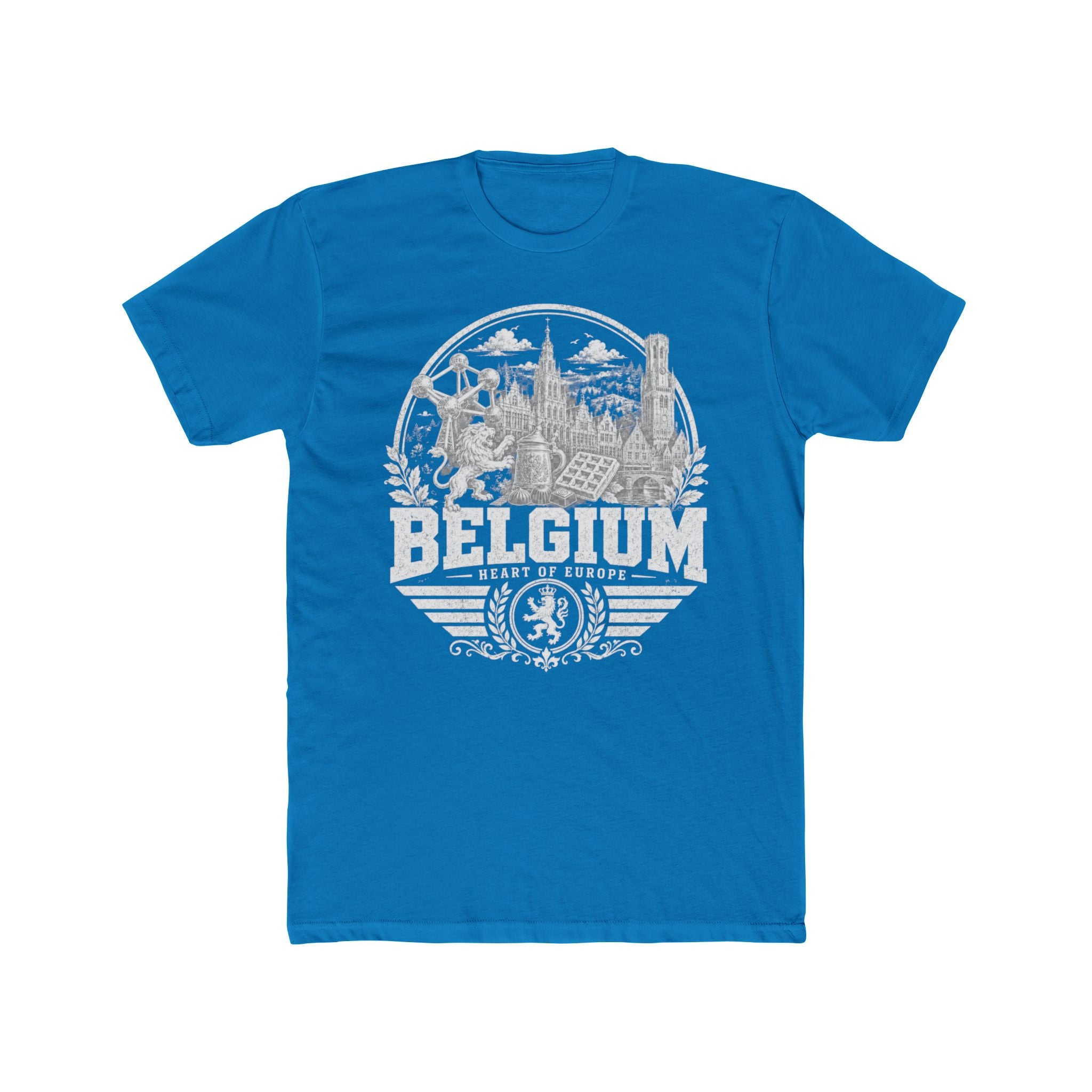 Belgium vintage landmarks men's tee — iconic landmark design | Nameshi Destinations (view 9)
