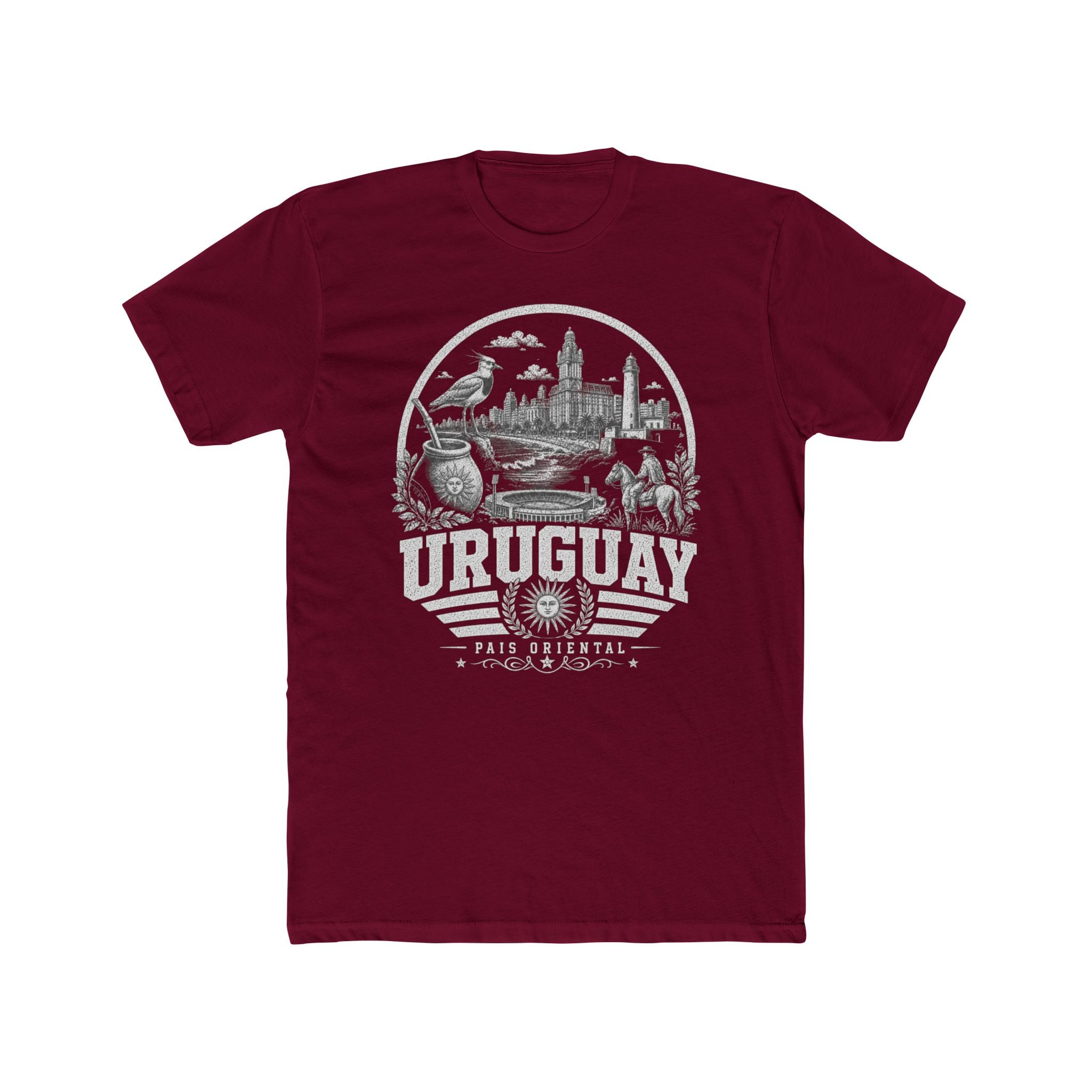 Uruguay vintage landmarks men's tee — iconic landmark design | Nameshi Destinations (view 14)