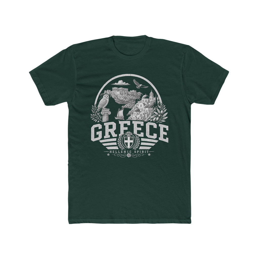 Greece vintage landmarks men's tee — iconic landmark design | Nameshi Destinations (view 7)