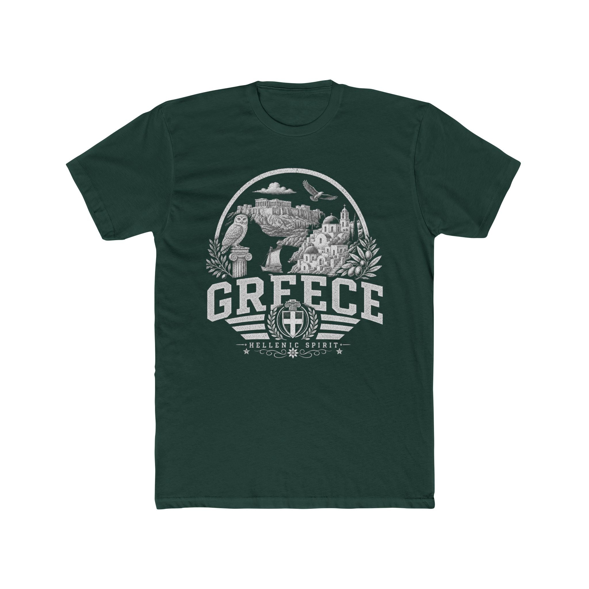 Greece vintage landmarks men's tee — iconic landmark design | Nameshi Destinations (view 7)