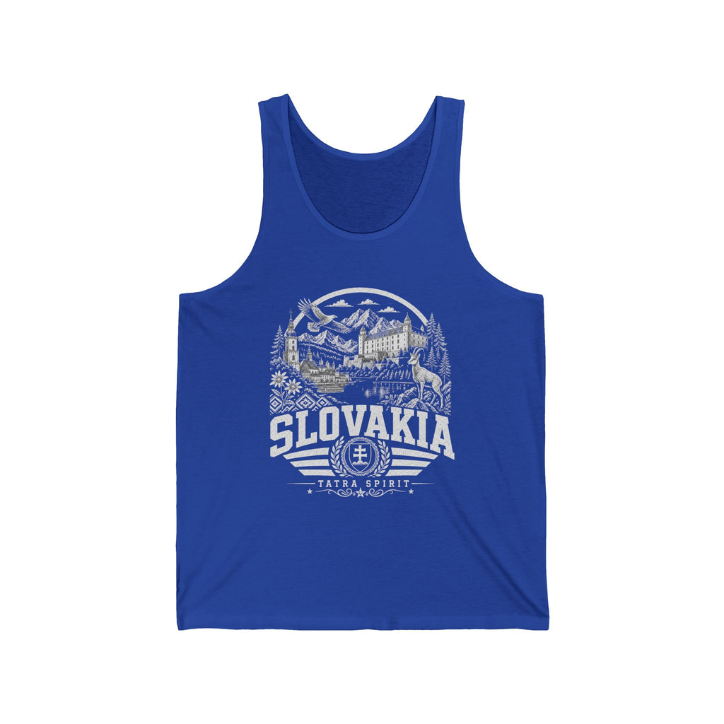 Slovakia vintage landmarks men's tank top — iconic landmark design | Nameshi Destinations (view 22)
