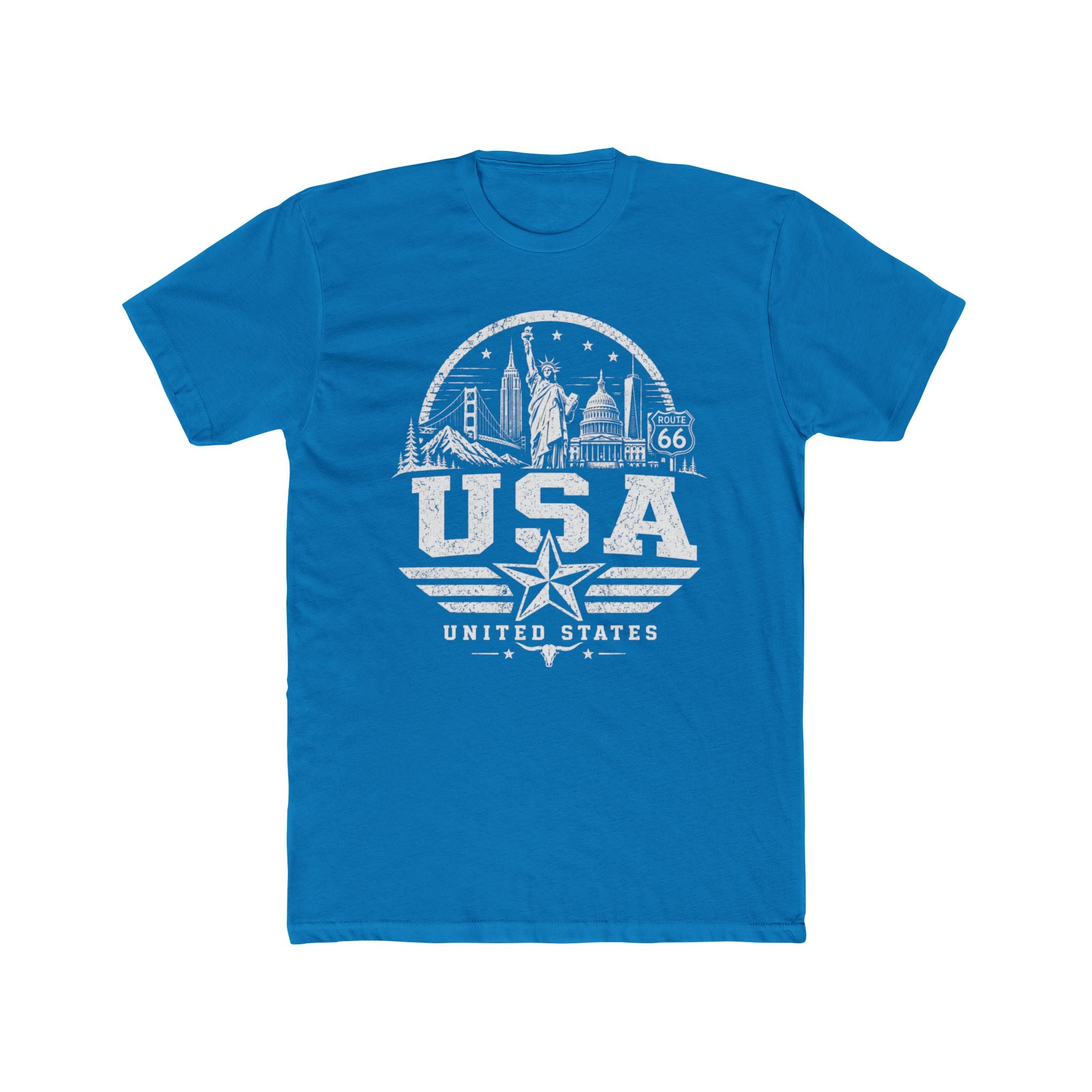 USA vintage landmarks men's tee — iconic landmark design | Nameshi Destinations (view 8)