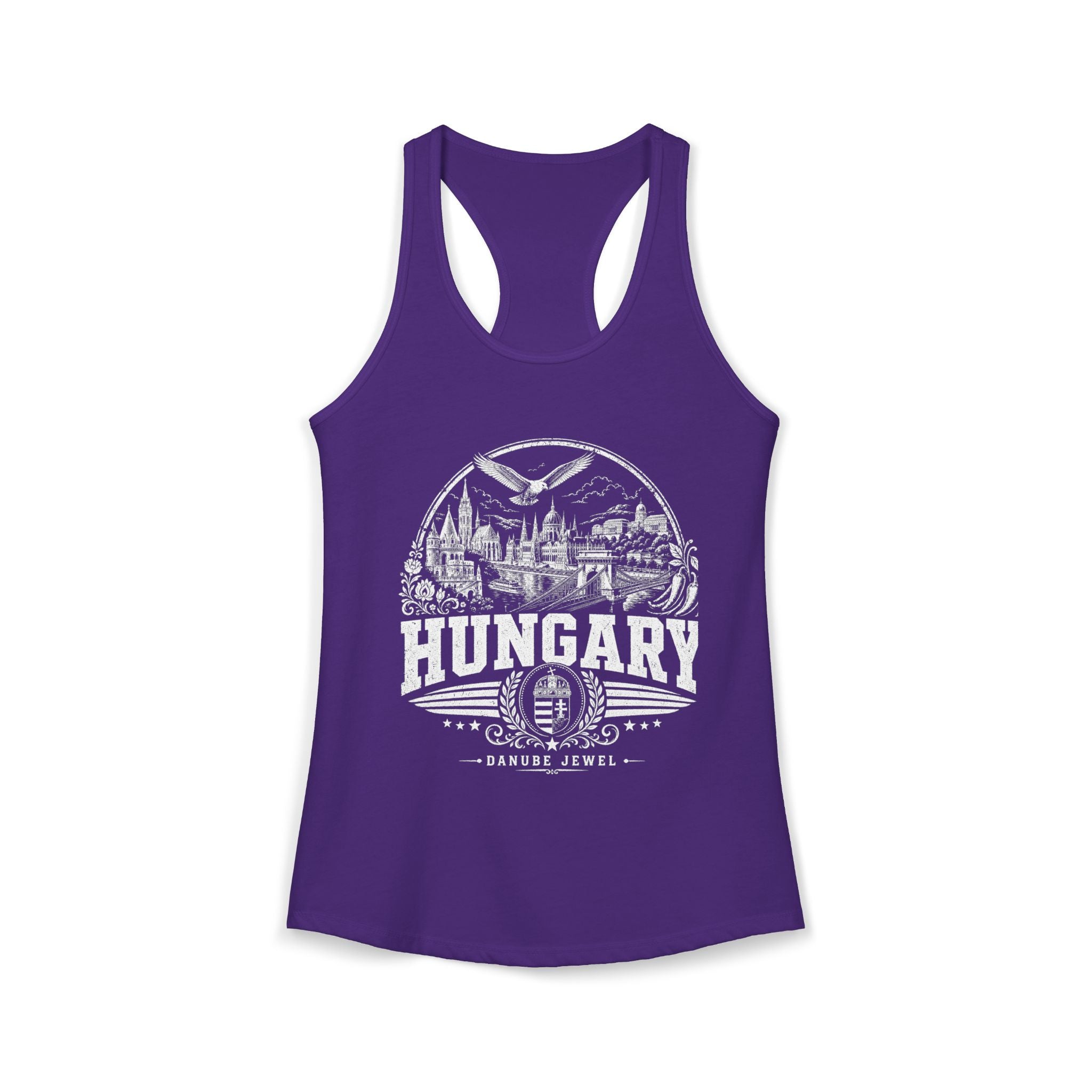 Hungary vintage landmarks tank top — iconic landmark design | Nameshi Destinations (view 13)