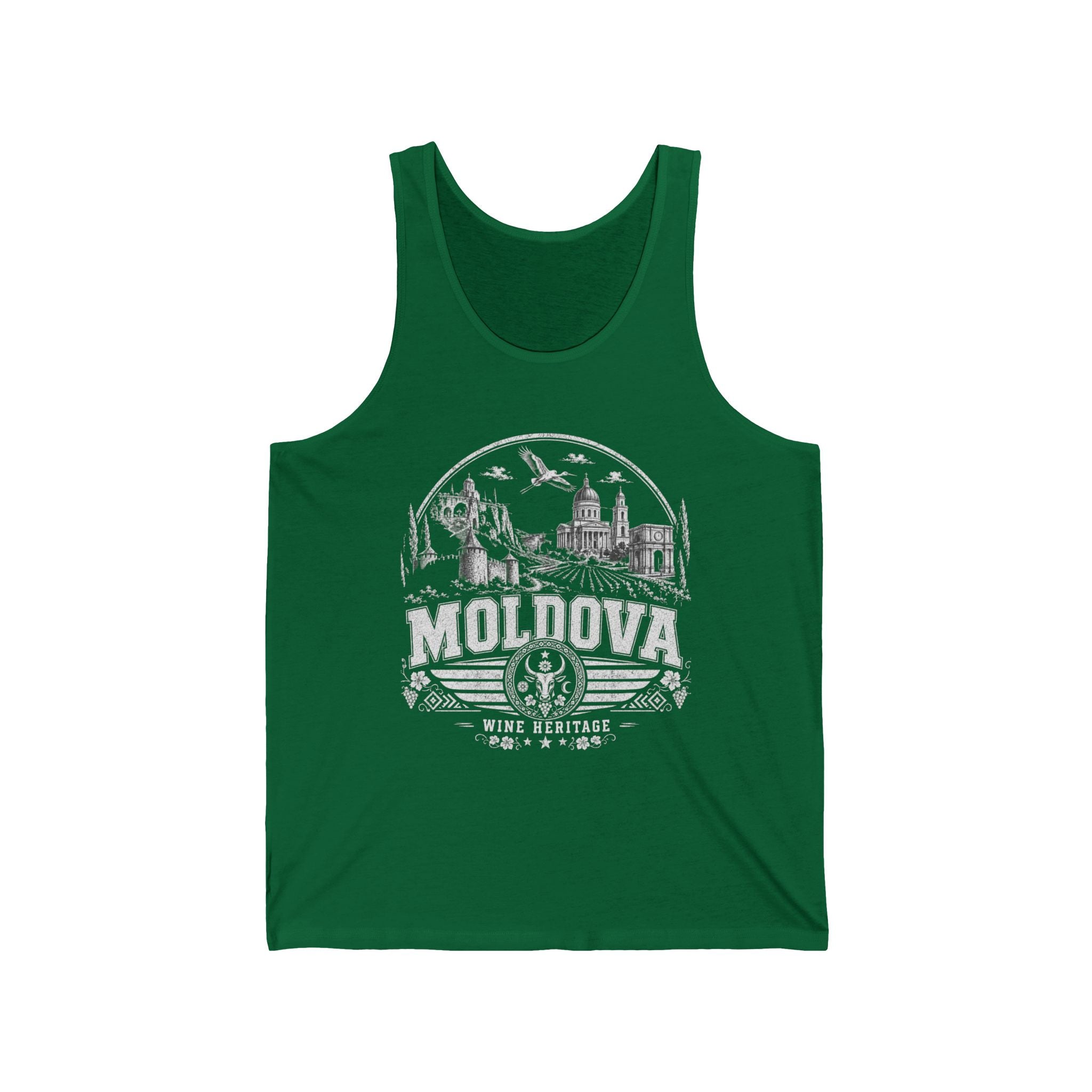 Moldova vintage landmarks men's tank top — iconic landmark design | Nameshi Destinations (view 20)
