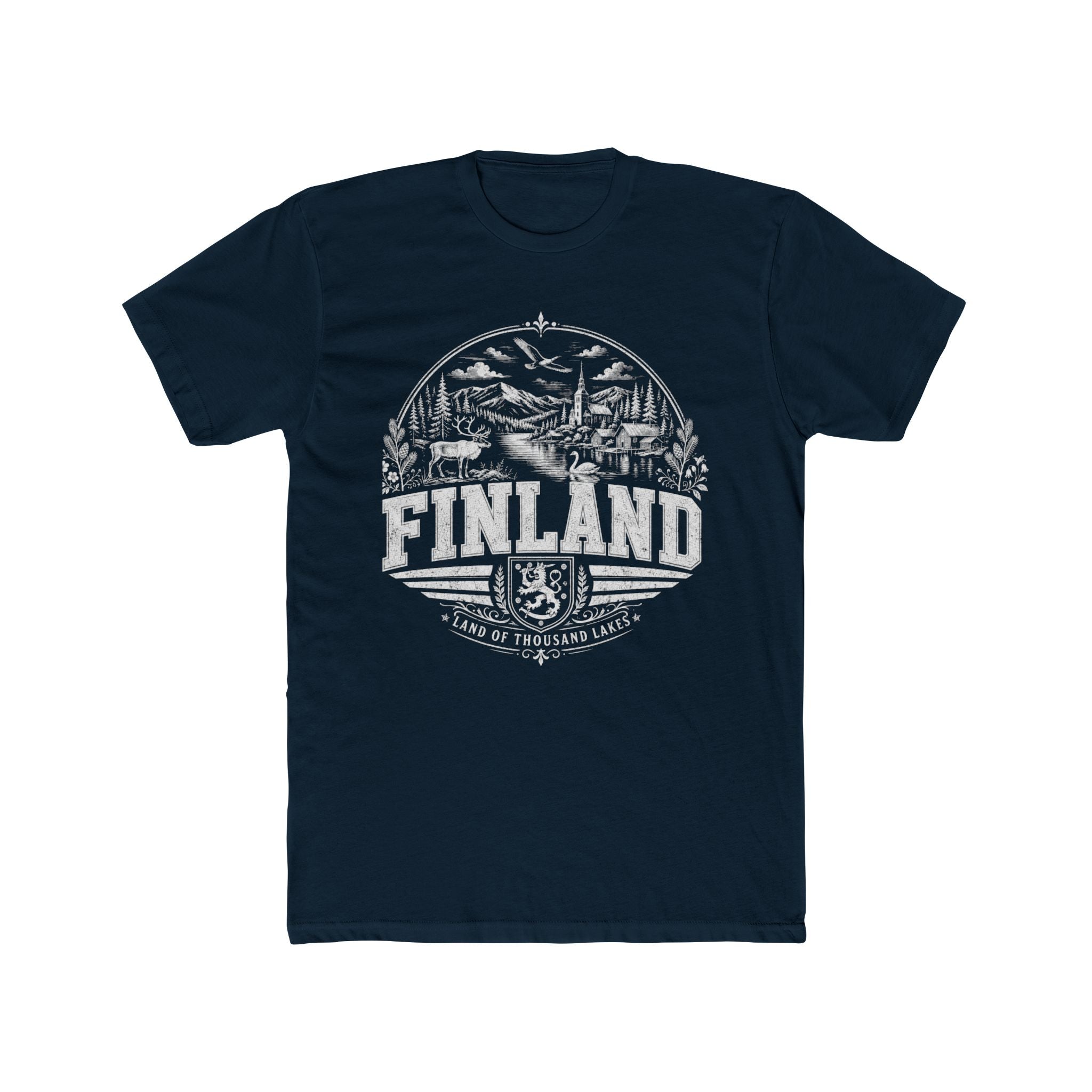 Finland vintage landmarks men's tee — iconic landmark design | Nameshi Destinations (view 12)