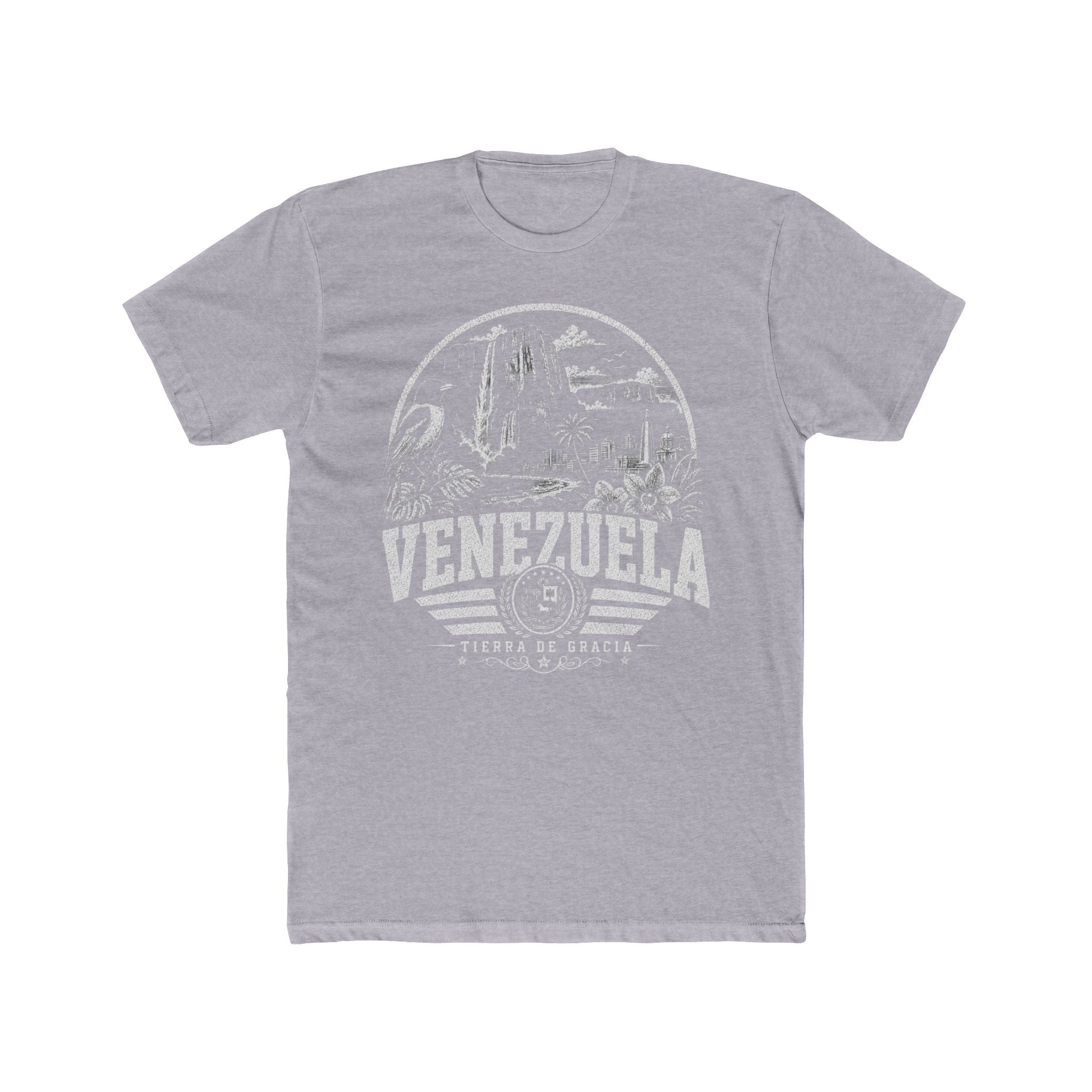 Venezuela vintage landmarks men's tee — iconic landmark design | Nameshi Destinations (view 3)