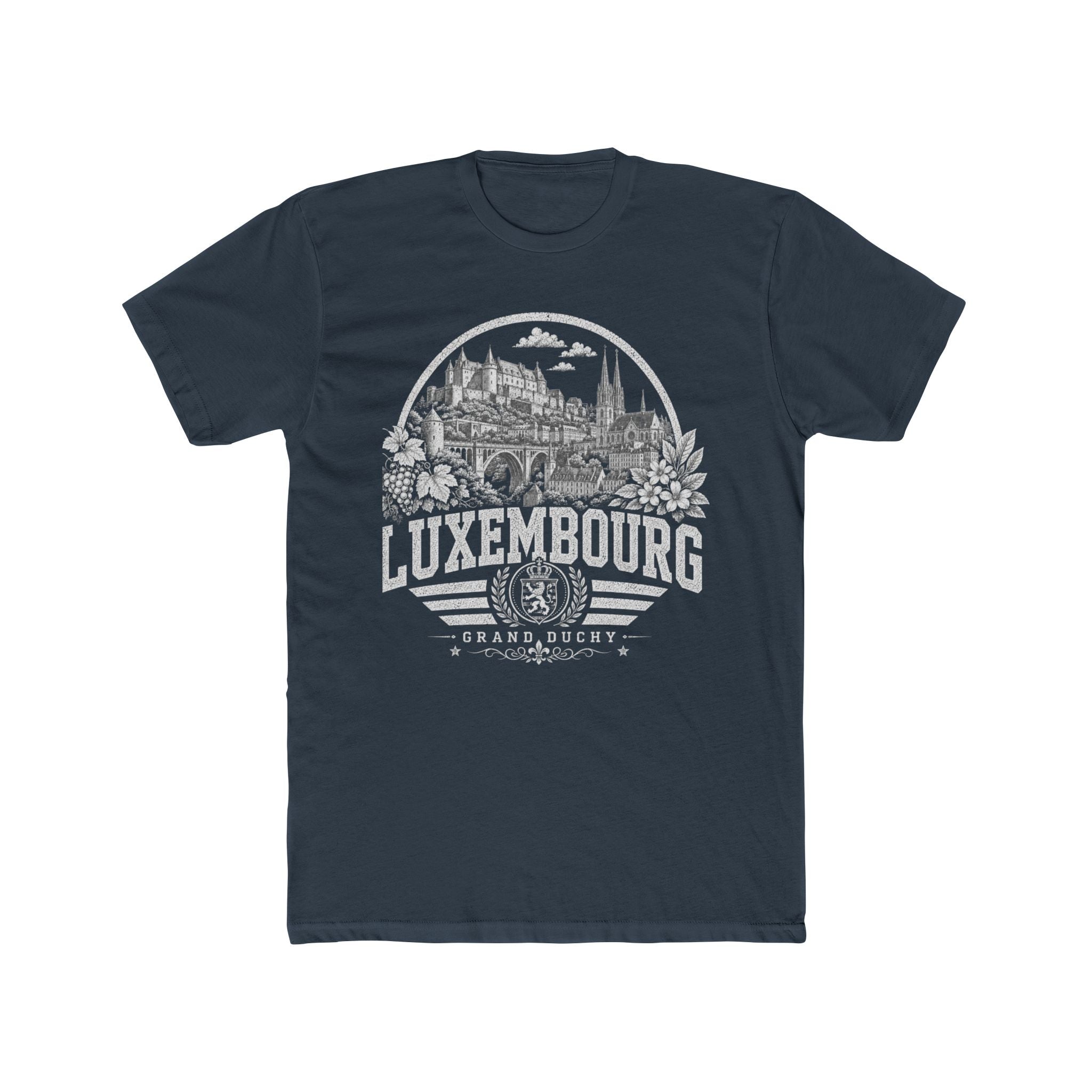 Luxembourg vintage landmarks men's tee — iconic landmark design | Nameshi Destinations (view 8)
