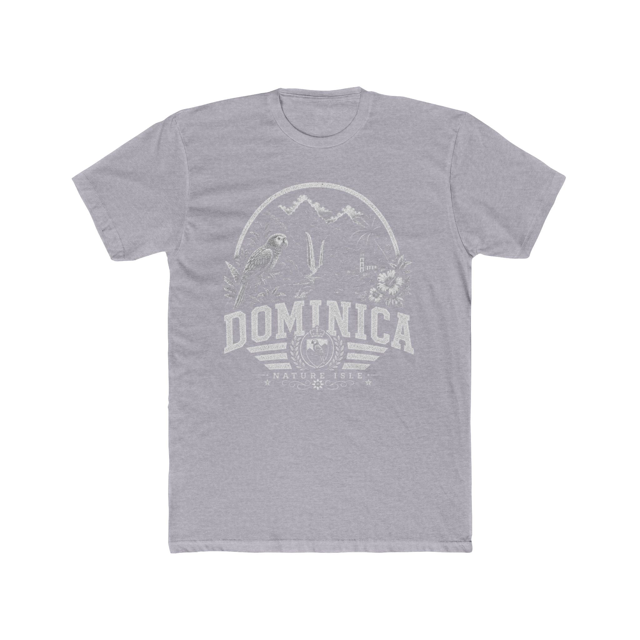 Dominica vintage landmarks men's tee — iconic landmark design | Nameshi Destinations (view 3)