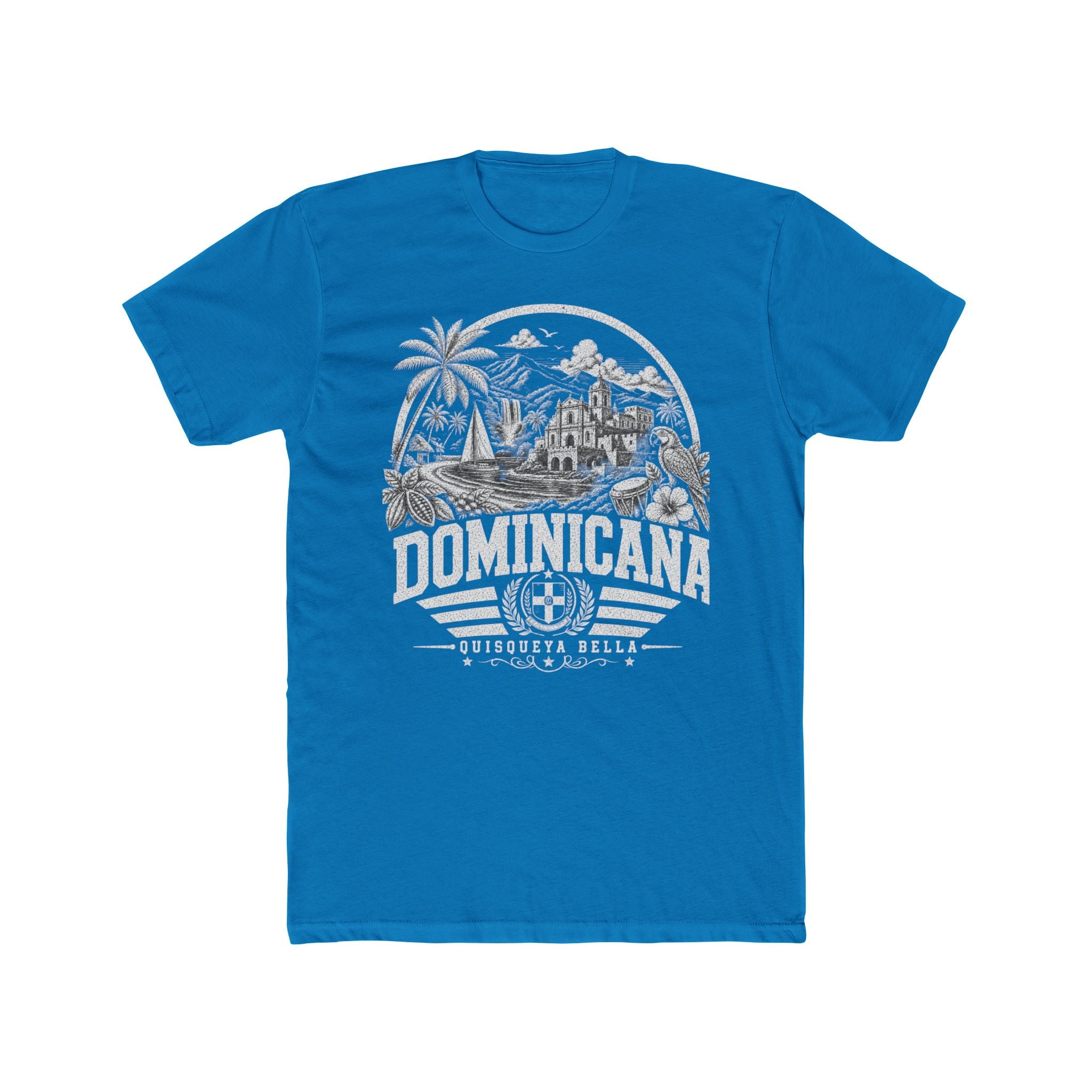 República Dominicana vintage landmarks men's tee — iconic landmark design | Nameshi Destinations (view 9)