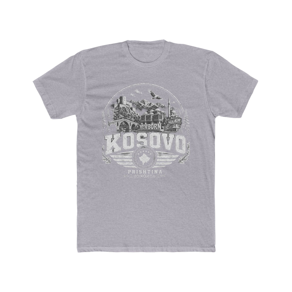 Kosovo vintage landmarks men's tee — iconic landmark design | Nameshi Destinations (view 3)
