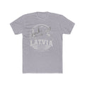 Latvia vintage landmarks men's tee — iconic landmark design | Nameshi Destinations (view 3)