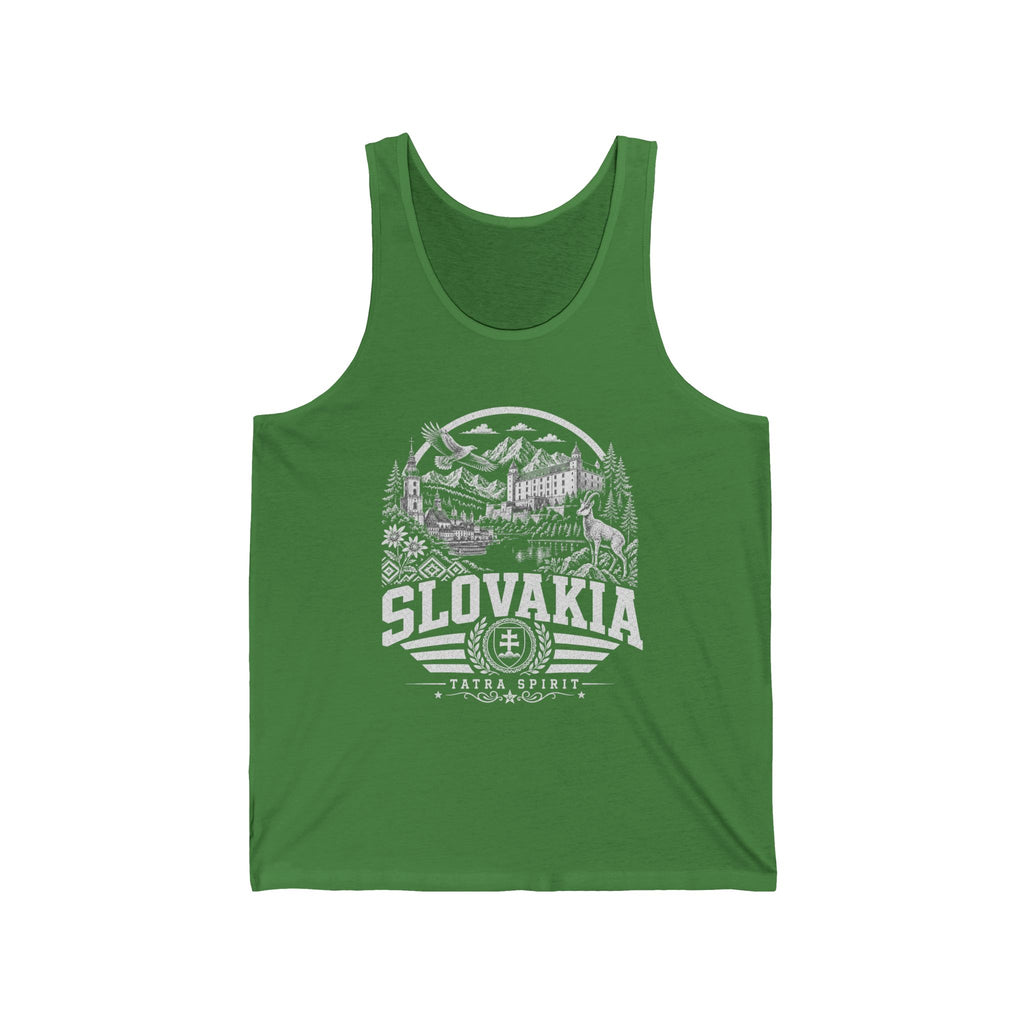 Slovakia vintage landmarks men's tank top — iconic landmark design | Nameshi Destinations (view 19)