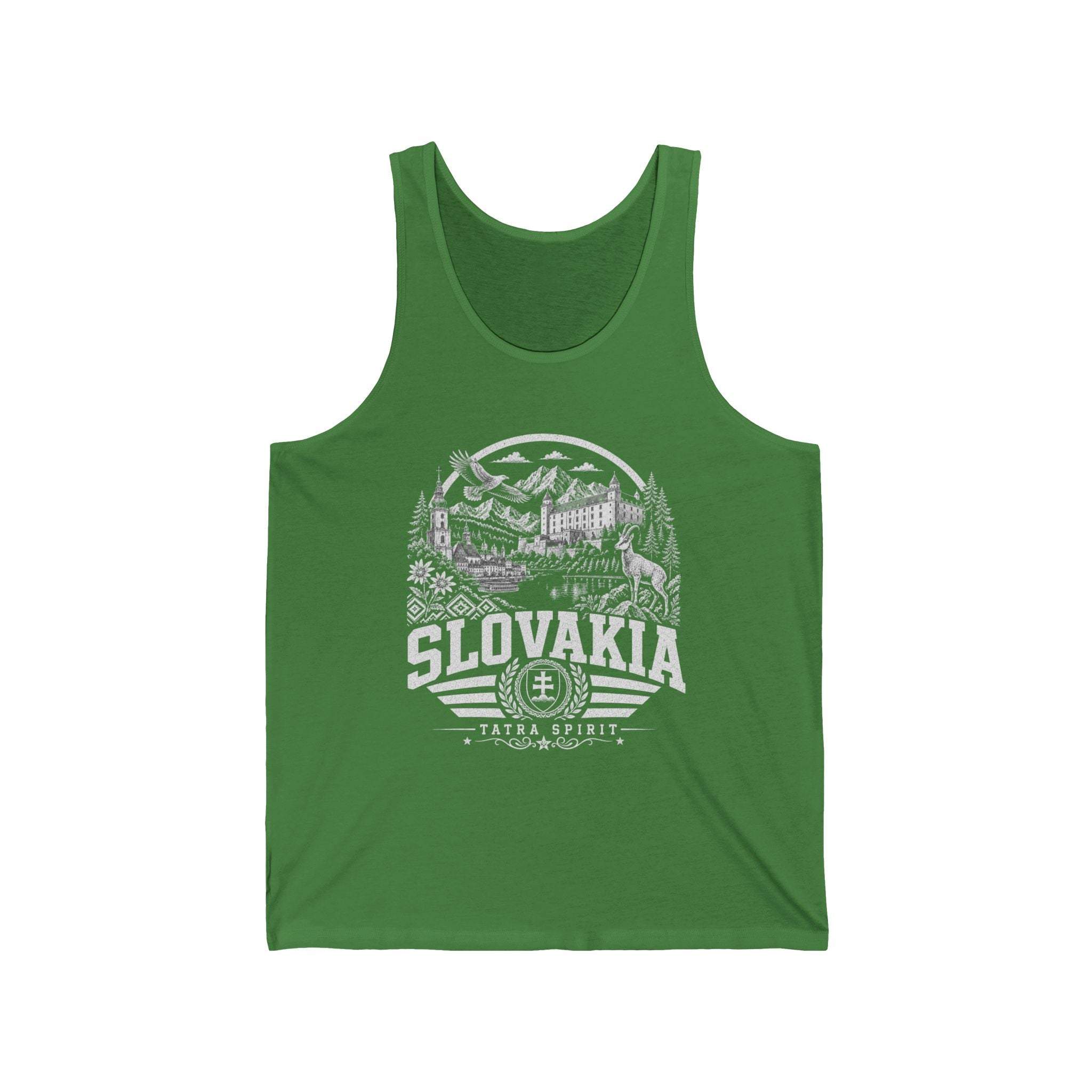 Slovakia vintage landmarks men's tank top — iconic landmark design | Nameshi Destinations (view 19)