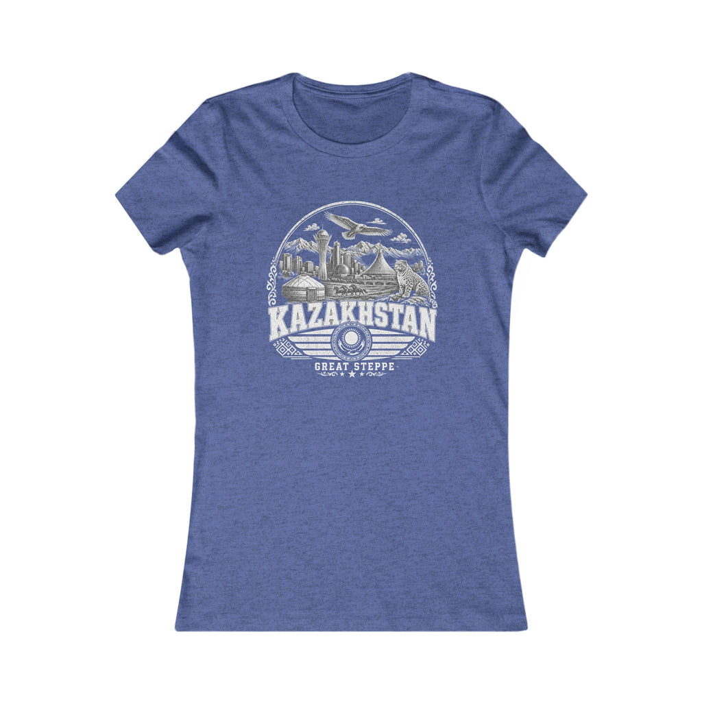 Kazakhstan vintage landmarks women's tee — iconic landmark design | Nameshi Destinations (view 13)