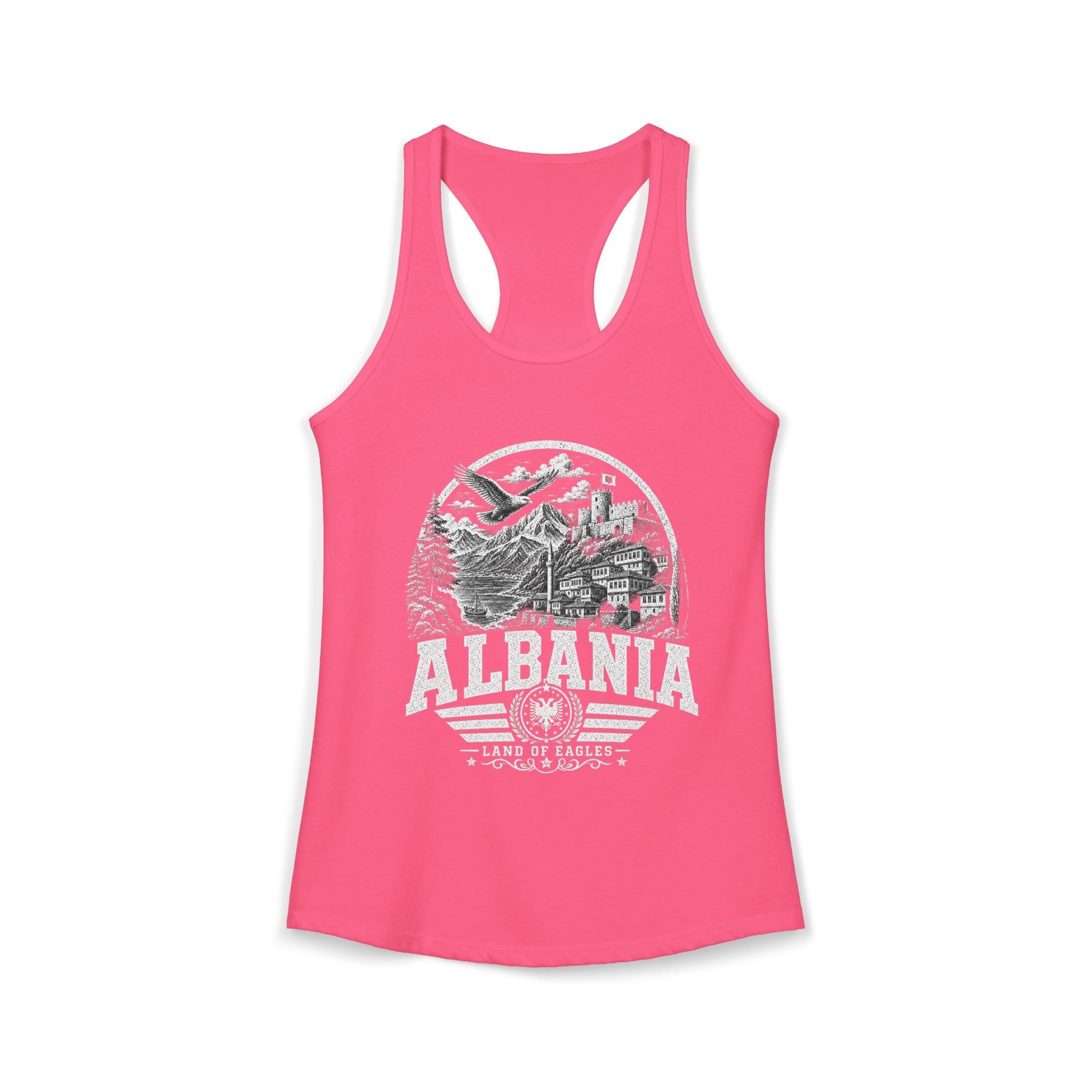 Albania vintage landmarks tank top — iconic landmark design | Nameshi Destinations (view 14)