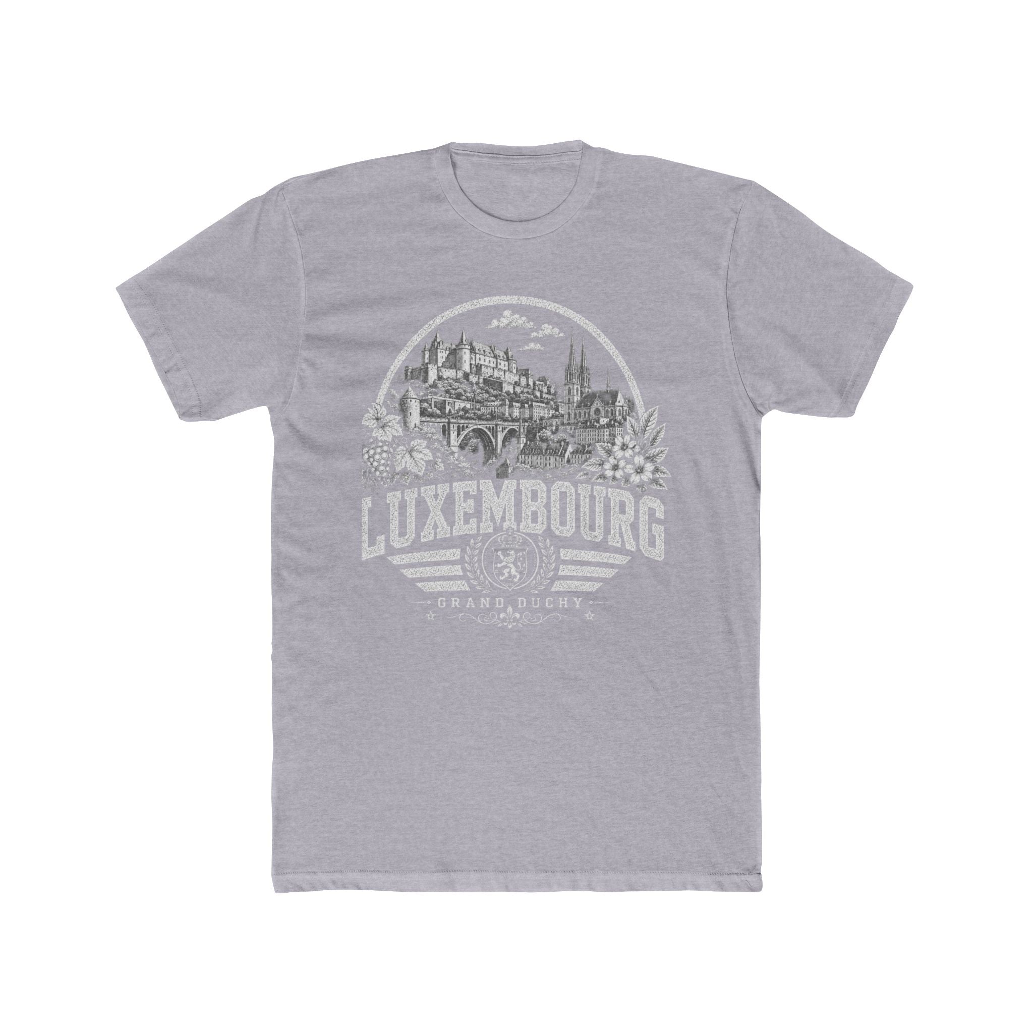 Luxembourg vintage landmarks men's tee — iconic landmark design | Nameshi Destinations (view 3)