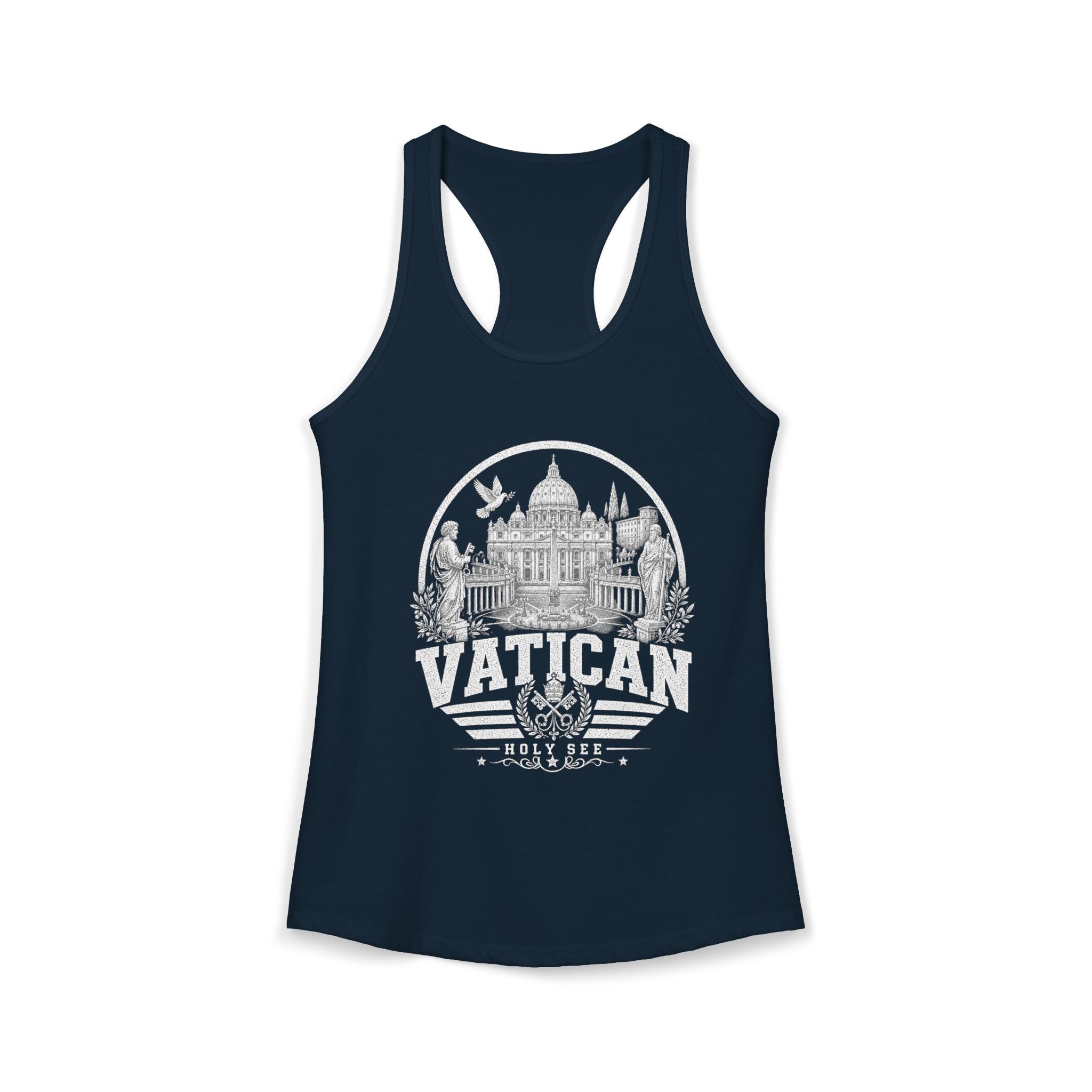 Vatican vintage landmarks tank top — iconic landmark design | Nameshi Destinations (view 11)