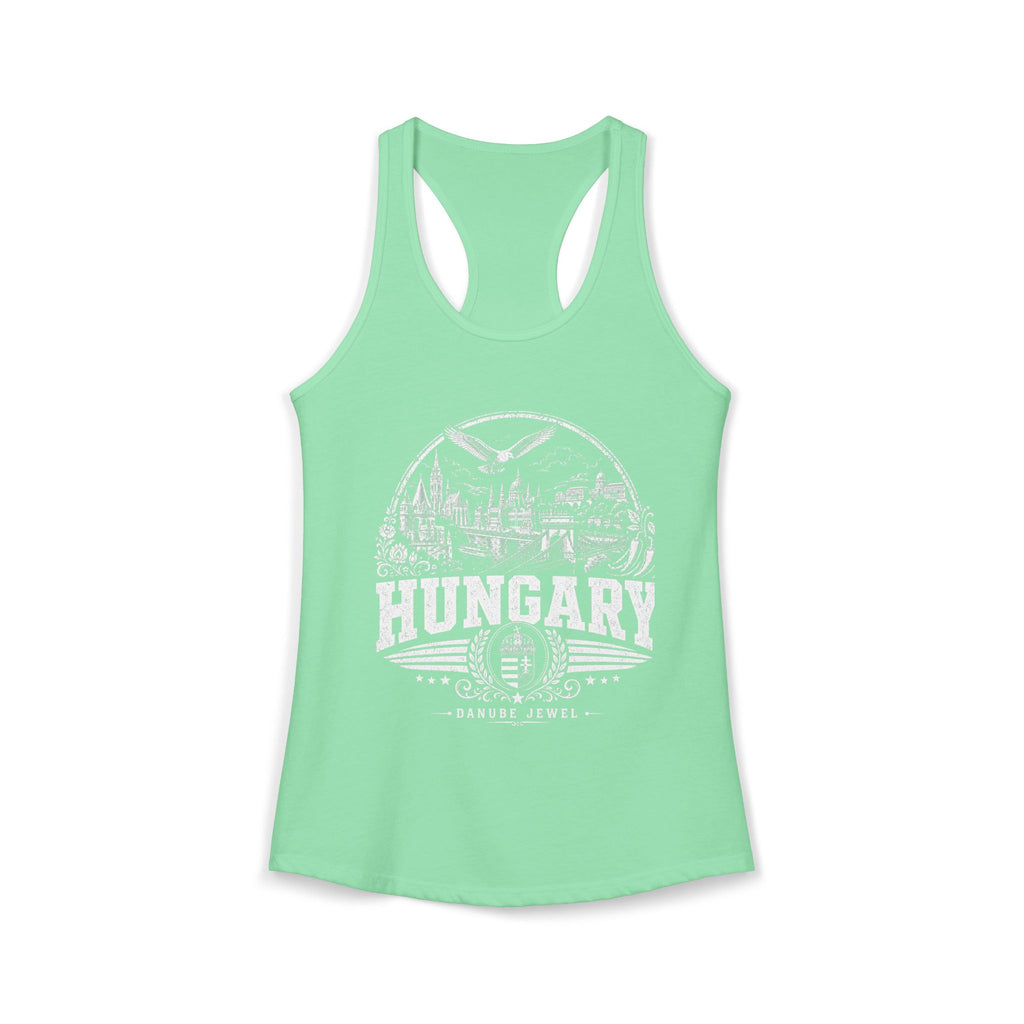 Hungary vintage landmarks tank top — iconic landmark design | Nameshi Destinations (view 6)