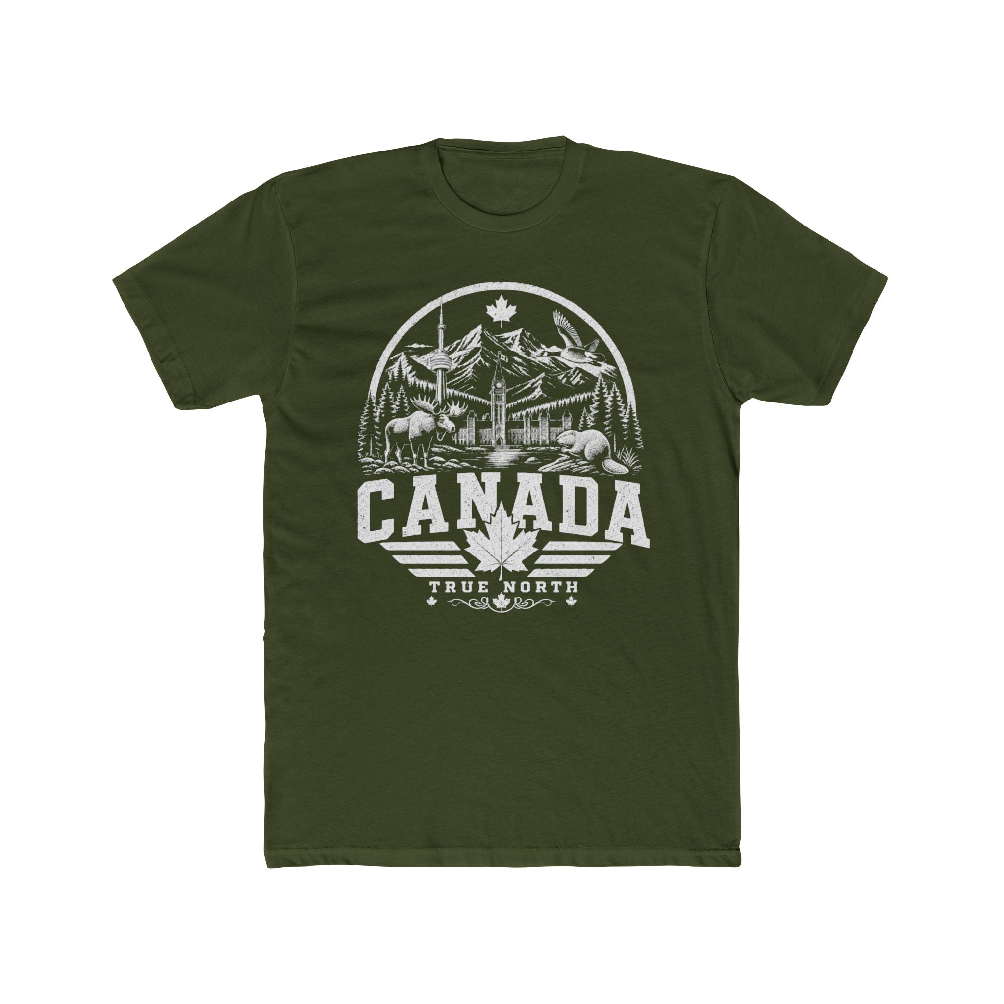 Canada vintage landmarks men's tee — iconic landmark design | Nameshi Destinations (view 4)