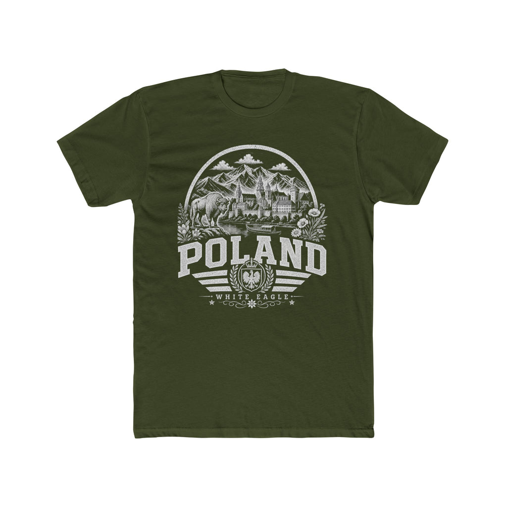 Poland vintage landmarks men's tee — iconic landmark design | Nameshi Destinations (view 4)