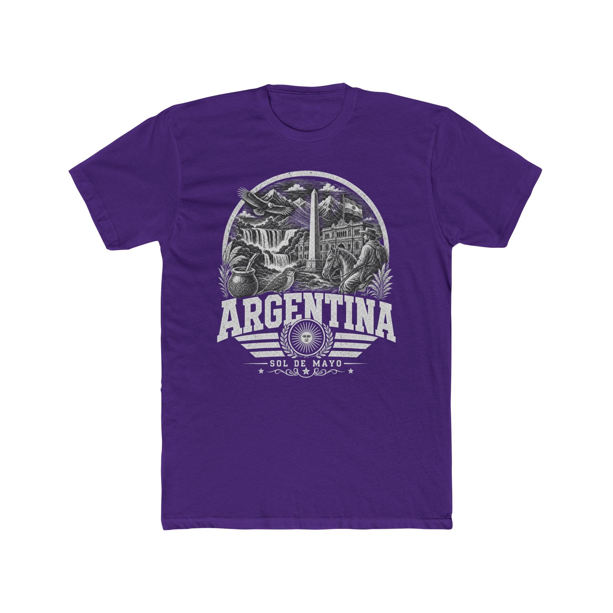 Argentina vintage landmarks men's tee — iconic landmark design | Nameshi Destinations (view 13)