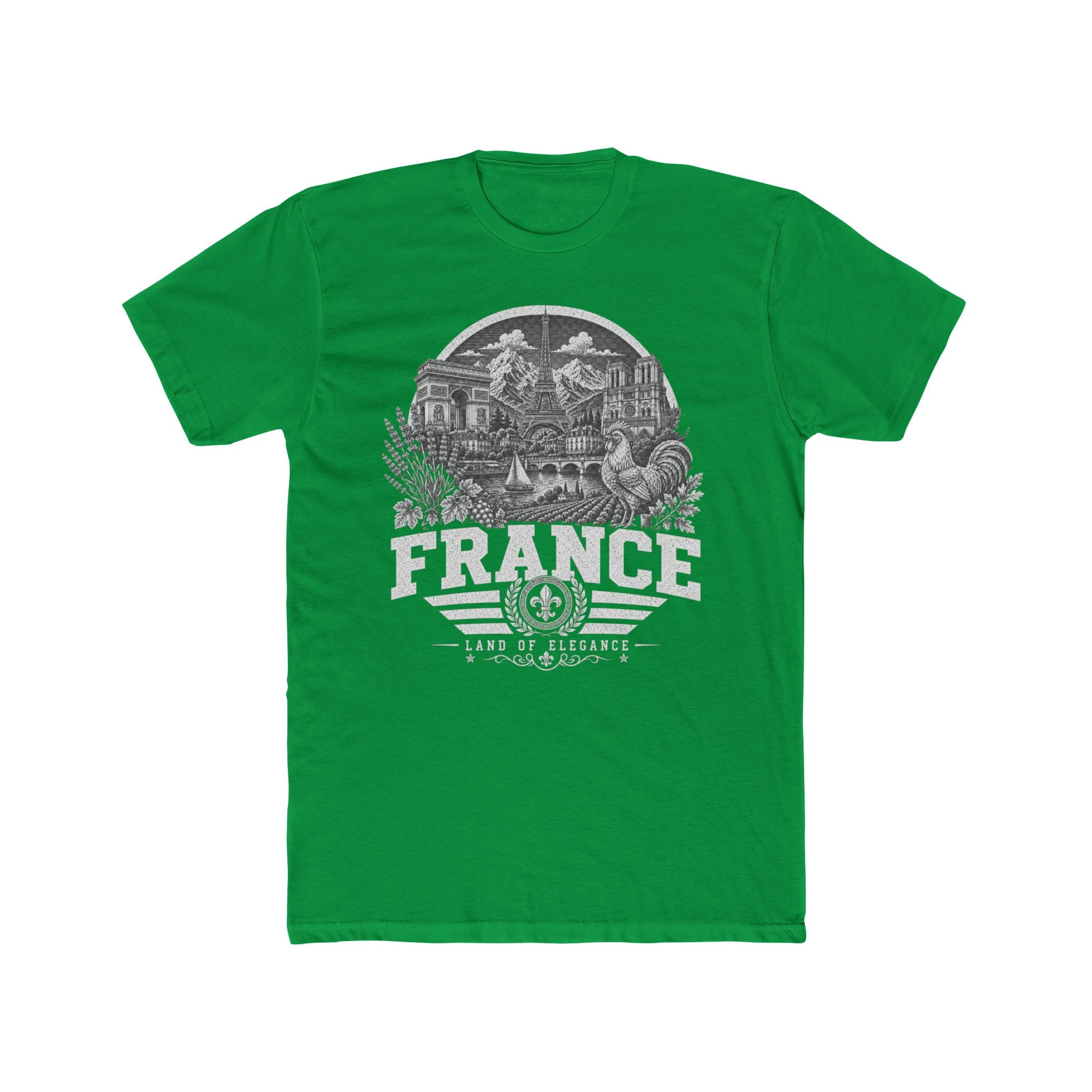 France vintage landmarks men's tee — iconic landmark design | Nameshi Destinations (view 6)