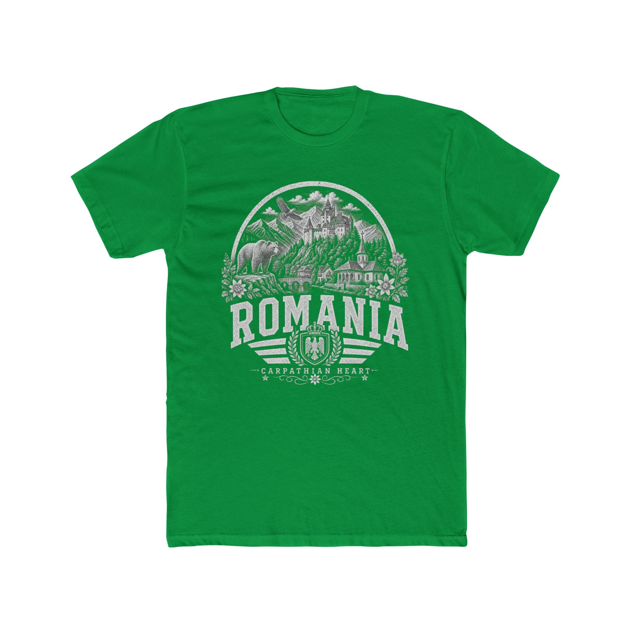 Romania vintage landmarks men's tee — iconic landmark design | Nameshi Destinations (view 6)