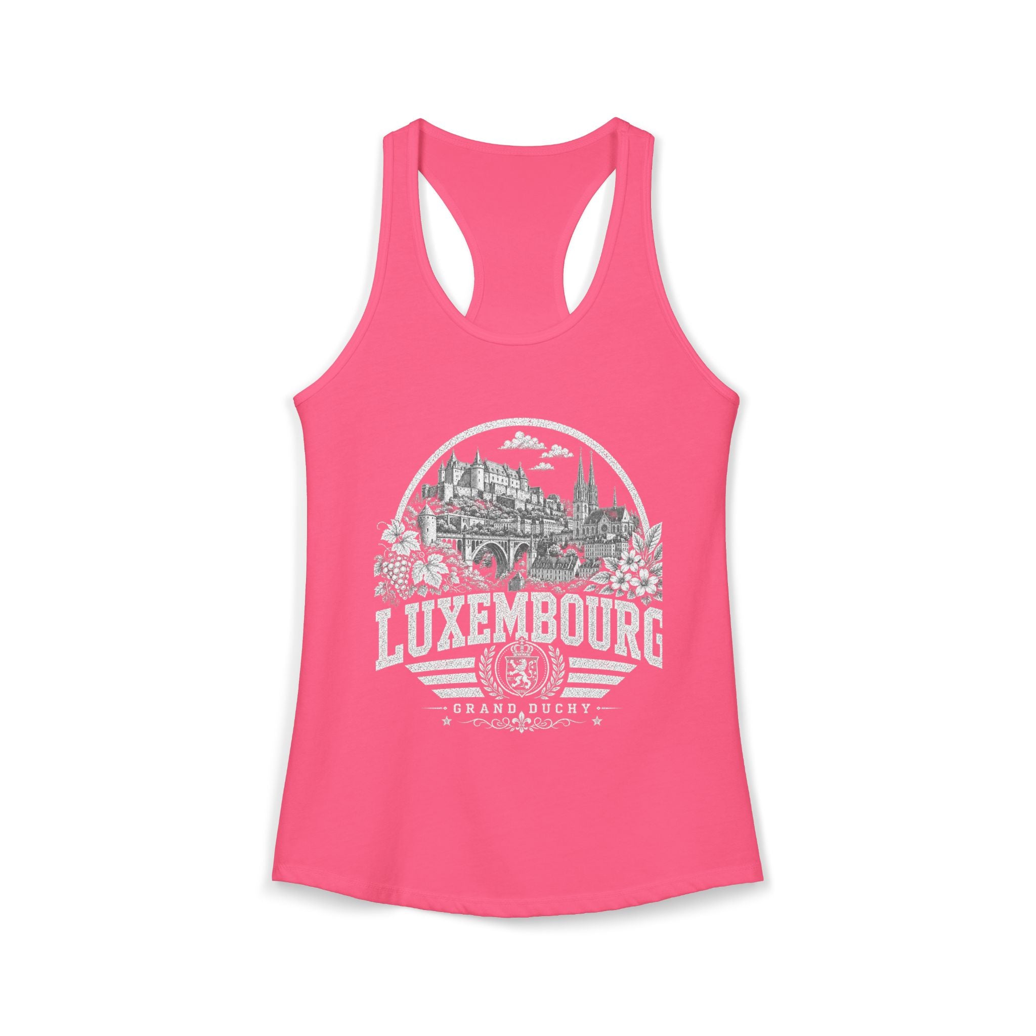 Luxembourg vintage landmarks tank top — iconic landmark design | Nameshi Destinations (view 15)