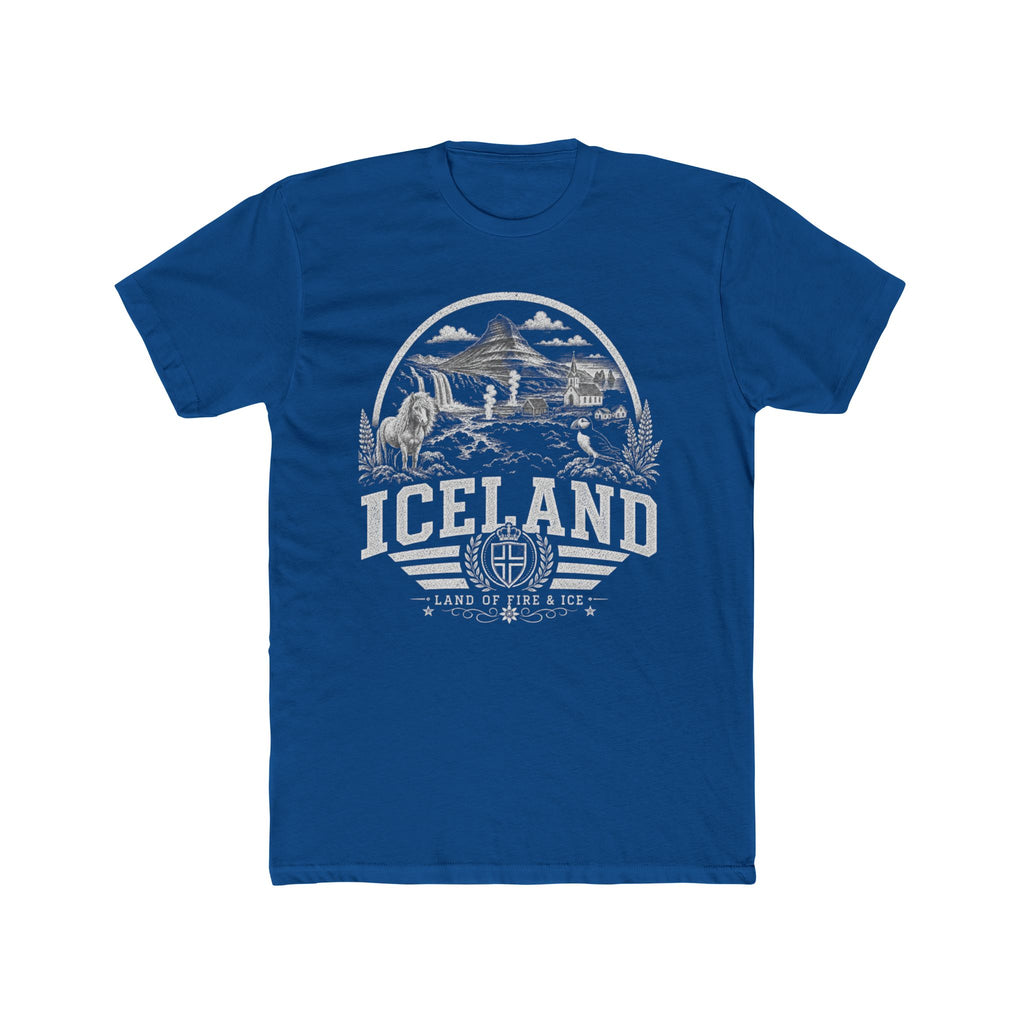 Iceland vintage landmarks men's tee — iconic landmark design | Nameshi Destinations (view 10)