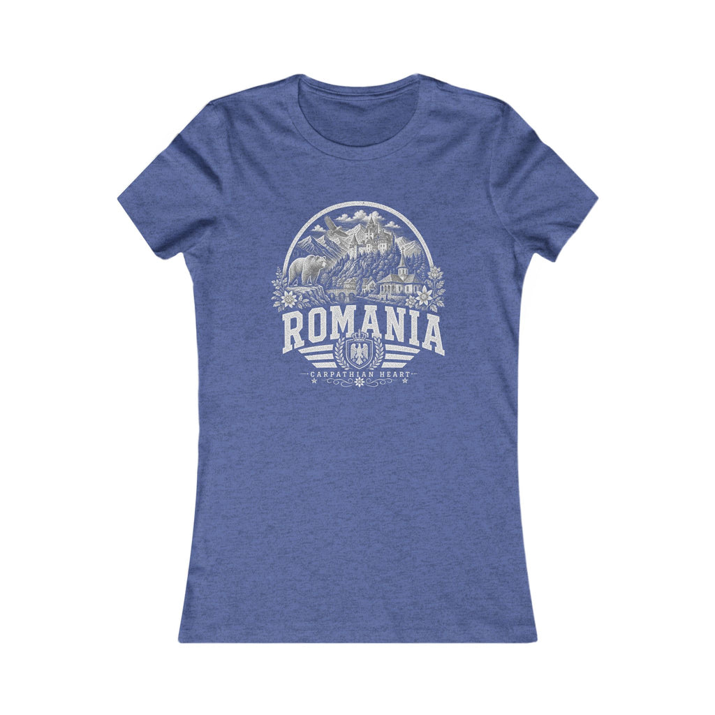 Romania vintage landmarks women's tee — iconic landmark design | Nameshi Destinations (view 13)