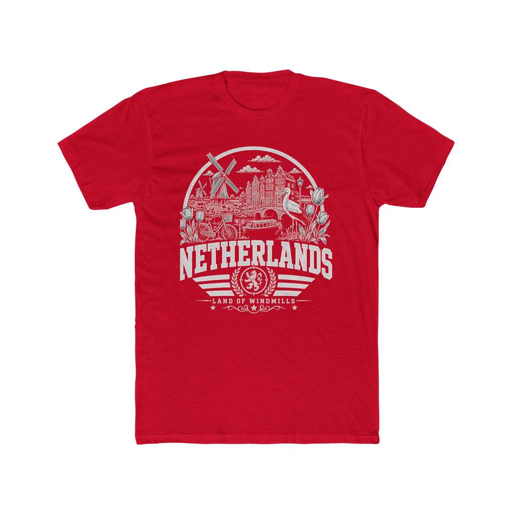 Netherlands vintage landmarks men's tee — iconic landmark design | Nameshi Destinations (view 15)
