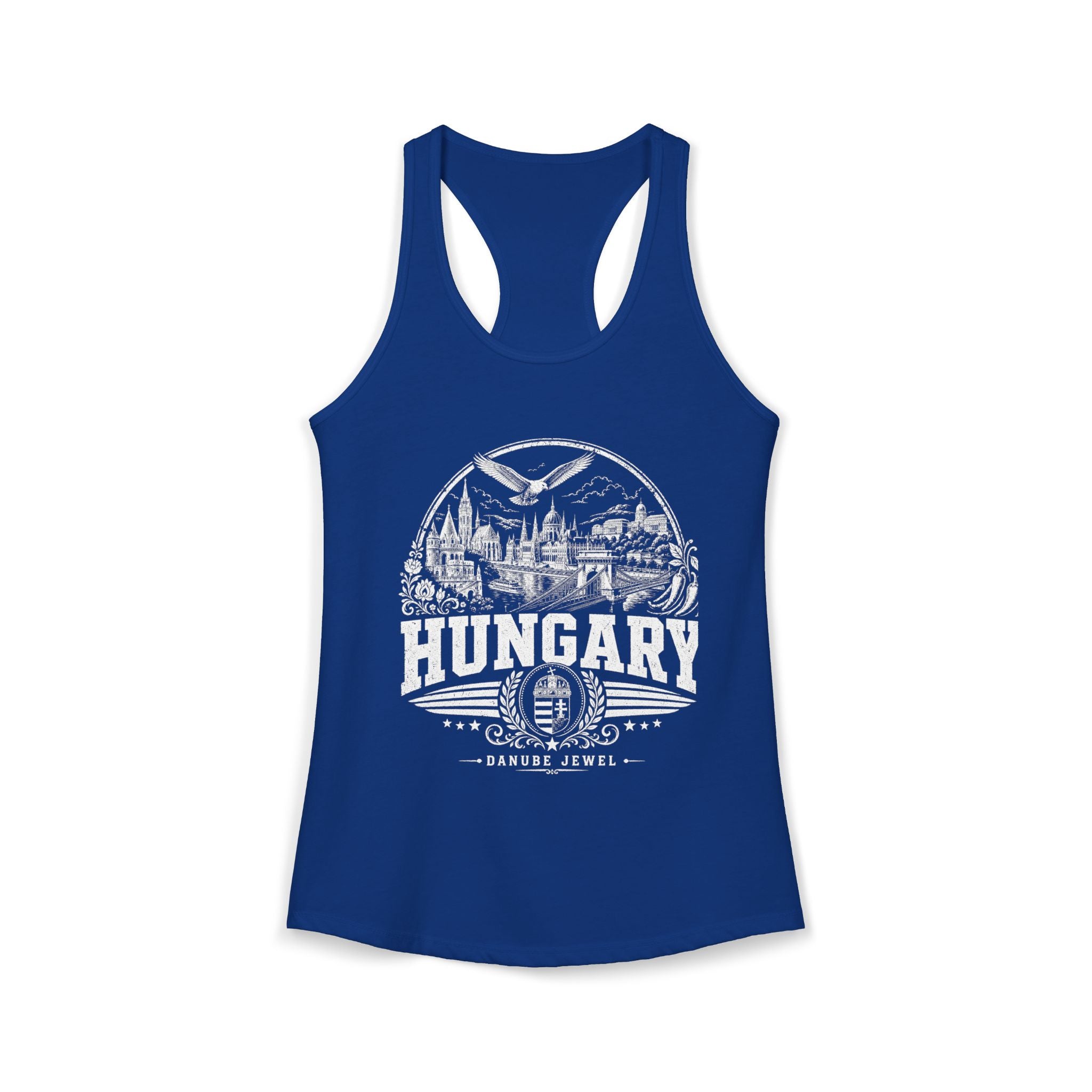 Hungary vintage landmarks tank top — iconic landmark design | Nameshi Destinations (view 10)