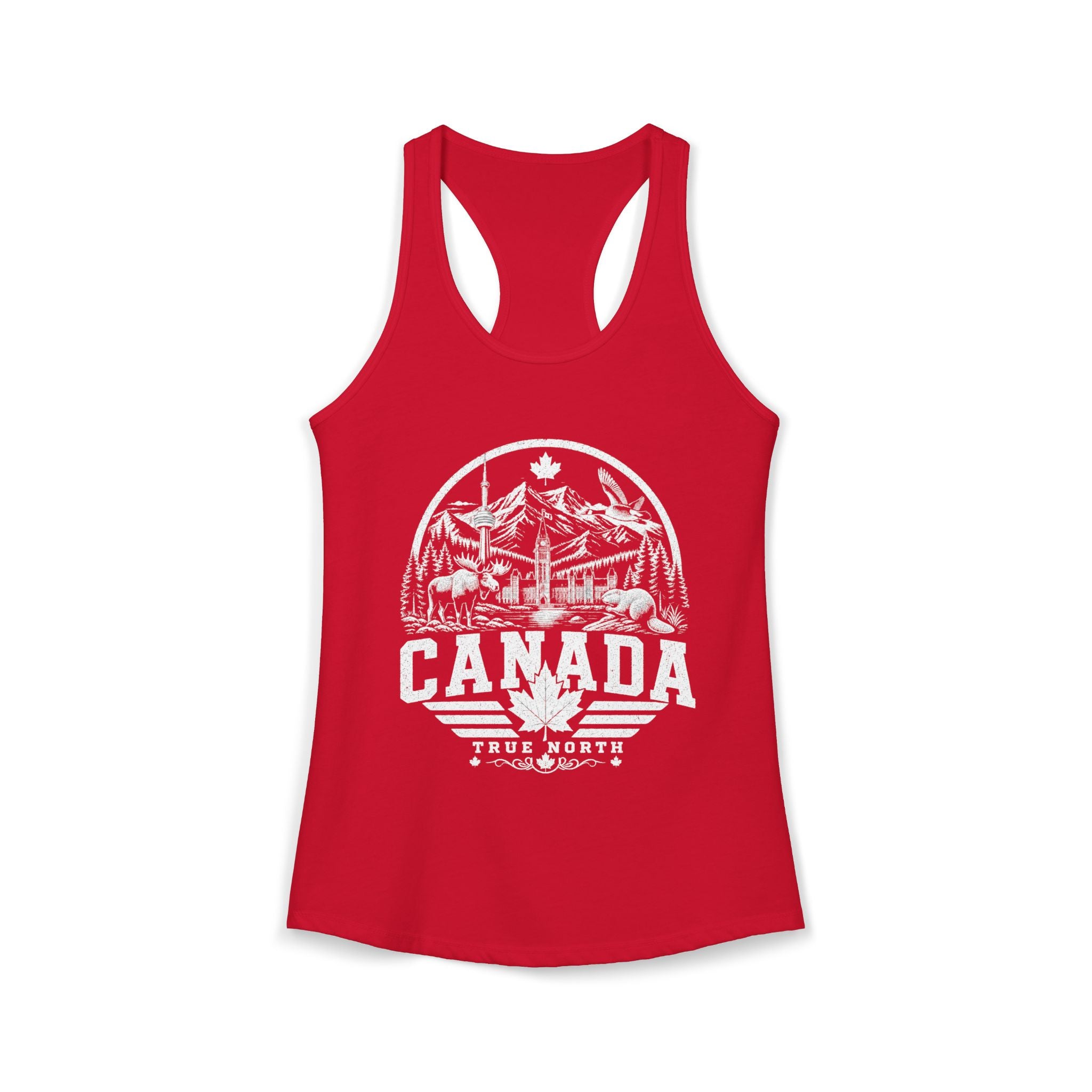 Canada vintage landmarks tank top — iconic landmark design | Nameshi Destinations (view 17)