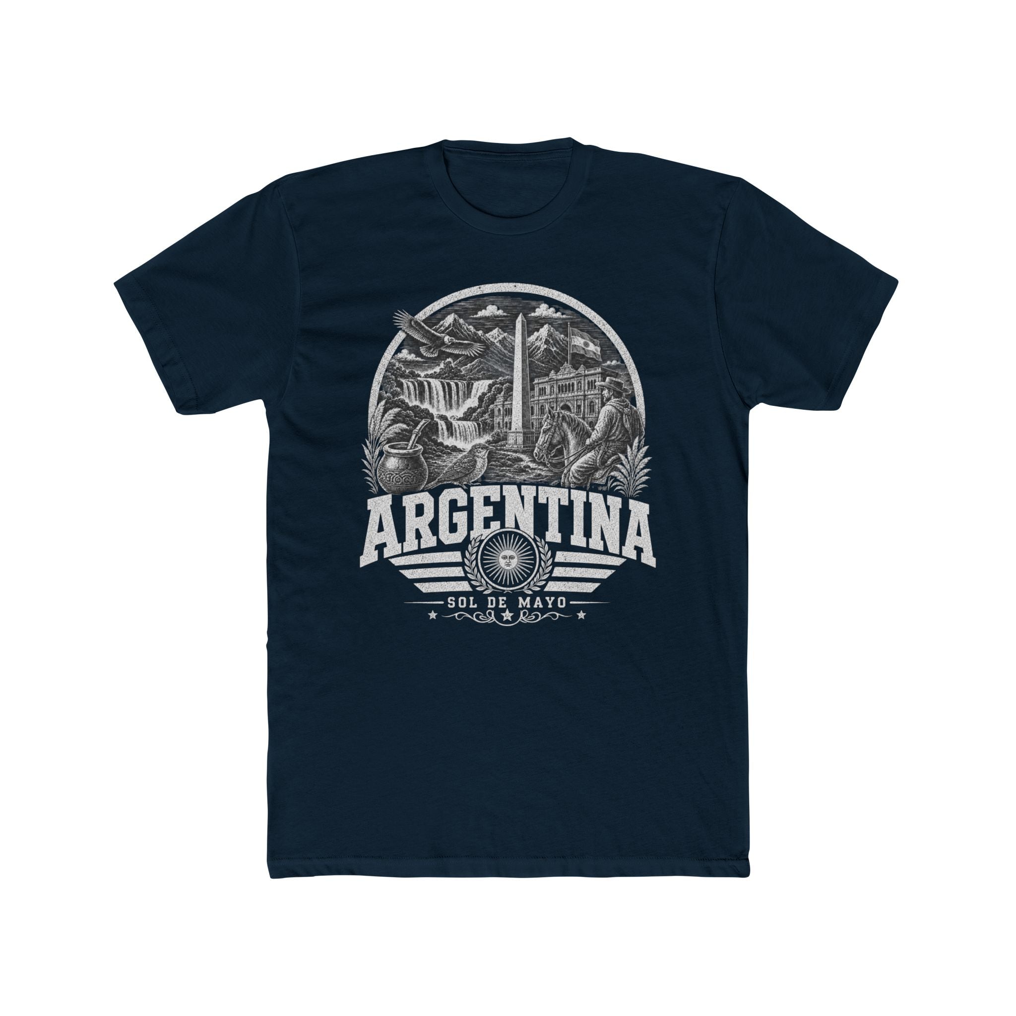 Argentina vintage landmarks men's tee — iconic landmark design | Nameshi Destinations (view 12)