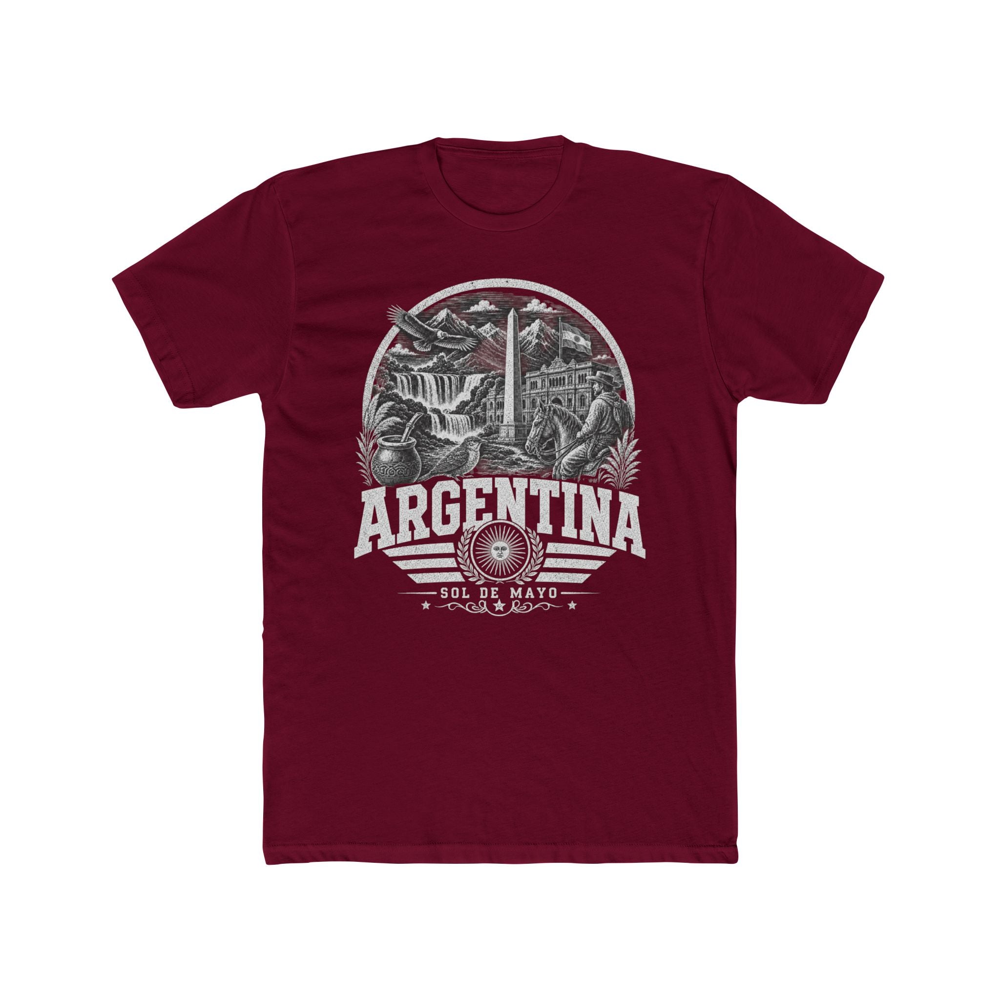 Argentina vintage landmarks men's tee — iconic landmark design | Nameshi Destinations (view 14)
