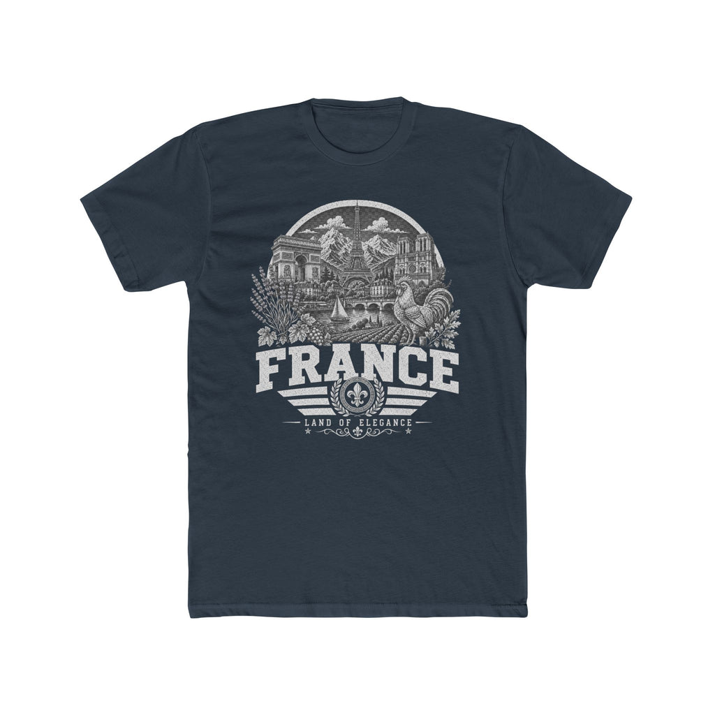 France vintage landmarks men's tee — iconic landmark design | Nameshi Destinations (view 8)