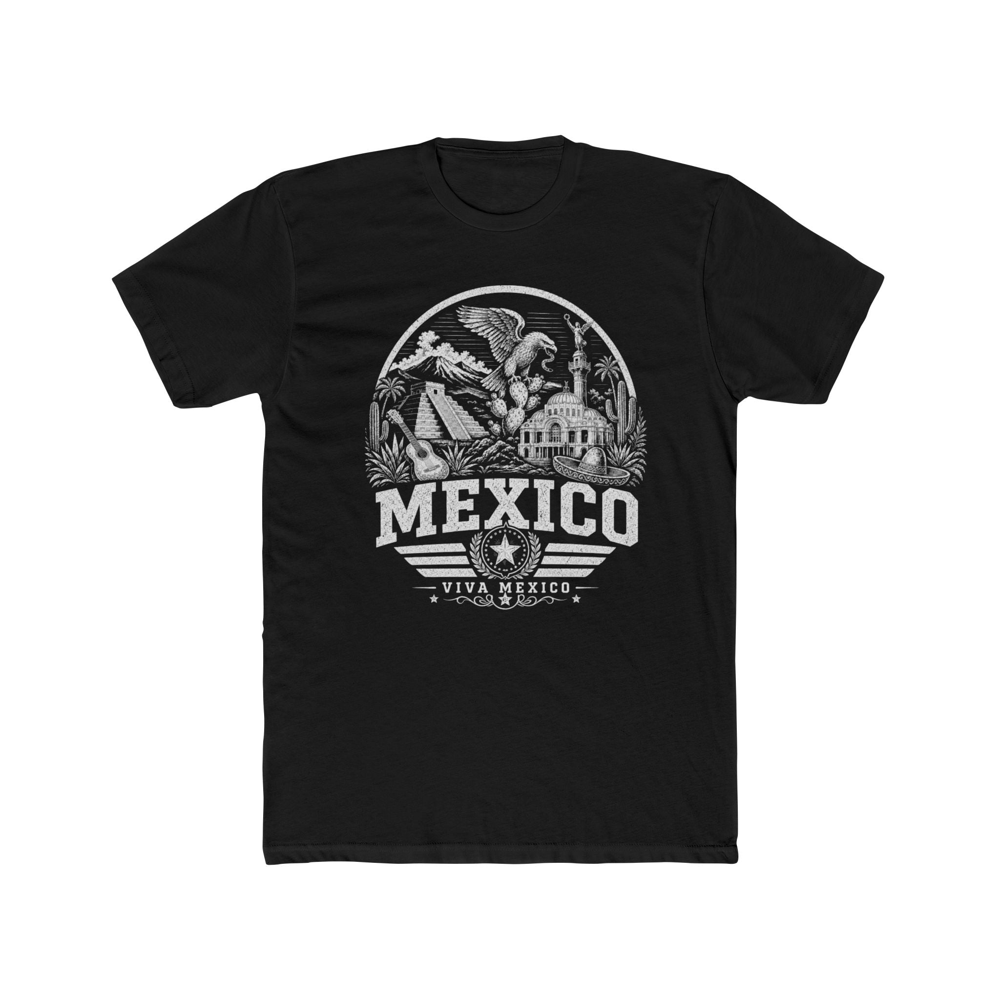 Mexico vintage landmarks men's tee — iconic landmark design | Nameshi Destinations (view 2)