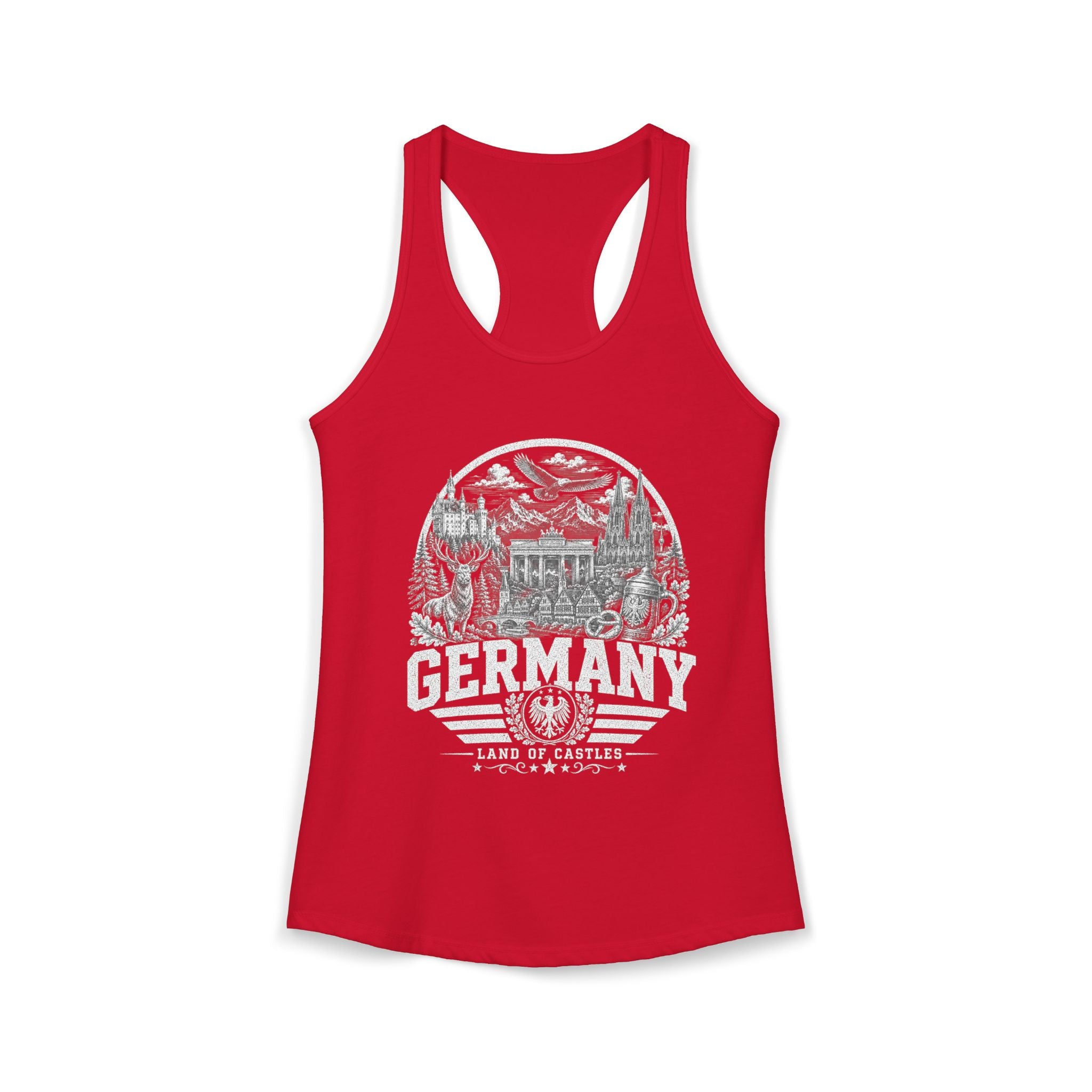Germany vintage landmarks tank top — iconic landmark design | Nameshi Destinations (view 16)
