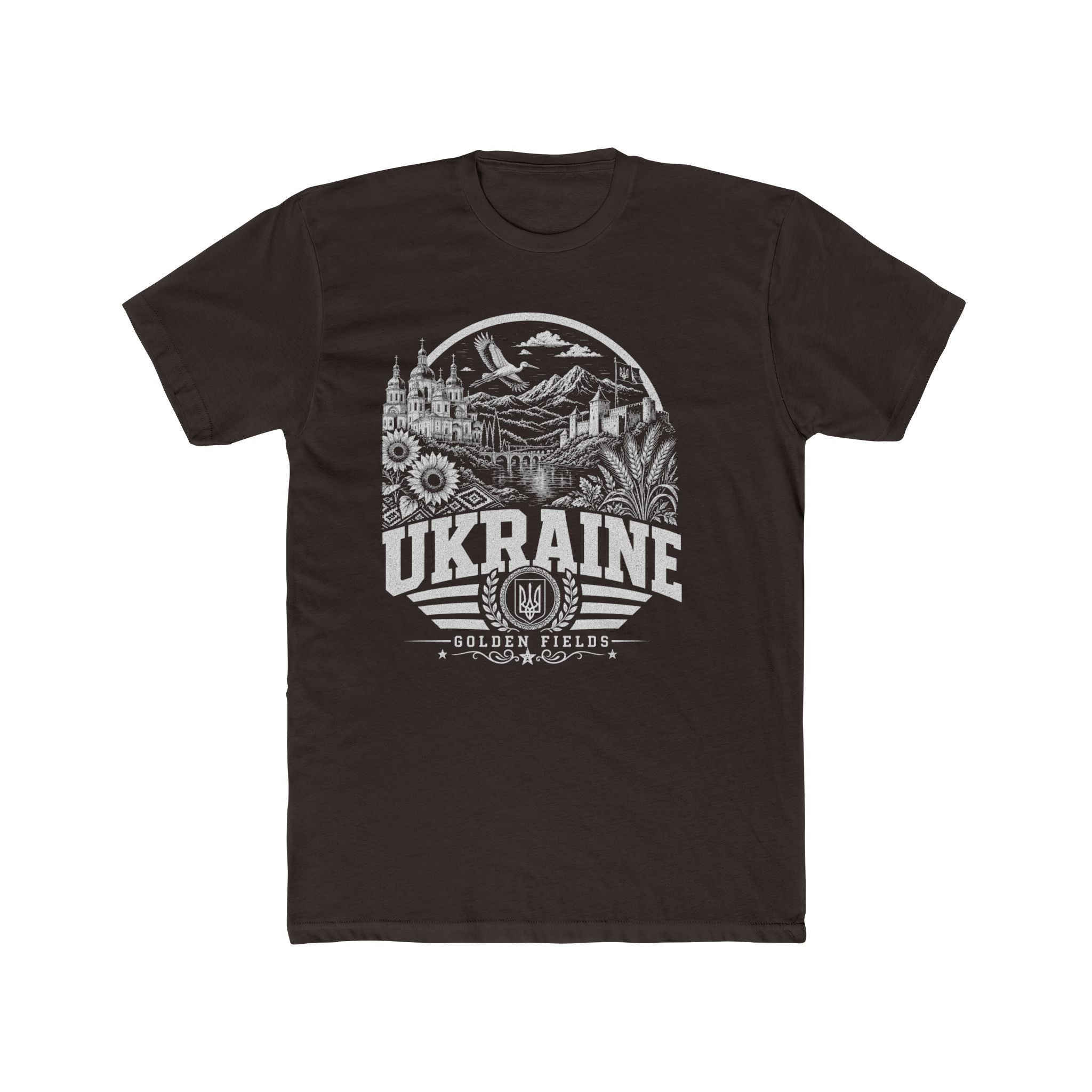 Ukraine vintage landmarks men's tee — iconic landmark design | Nameshi Destinations (view 1)