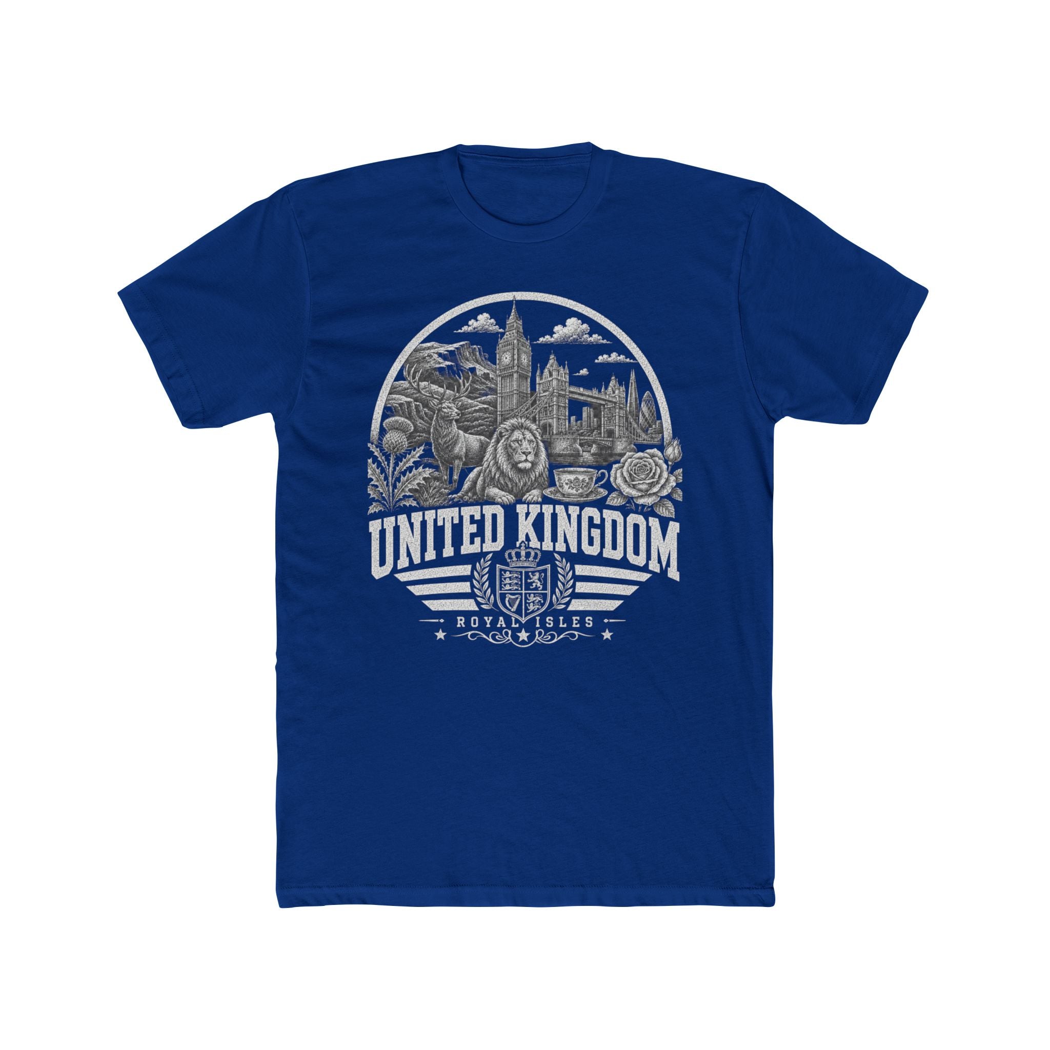 United Kingdom vintage landmarks men's tee — iconic landmark design | Nameshi Destinations (view 11)
