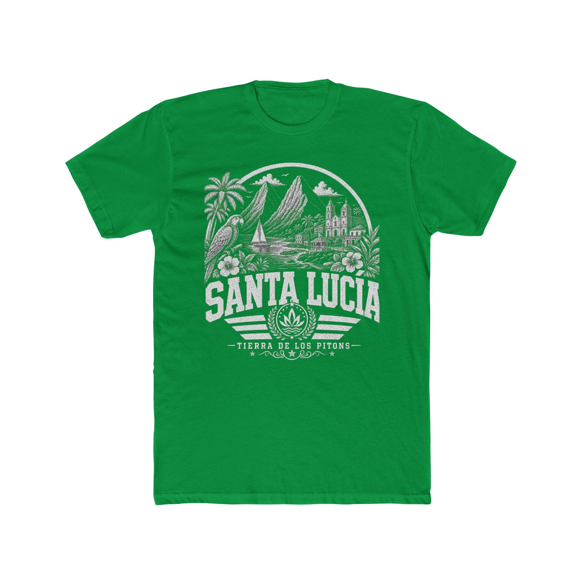 Santa Lucía vintage landmarks men's tee — iconic landmark design | Nameshi Destinations (view 6)